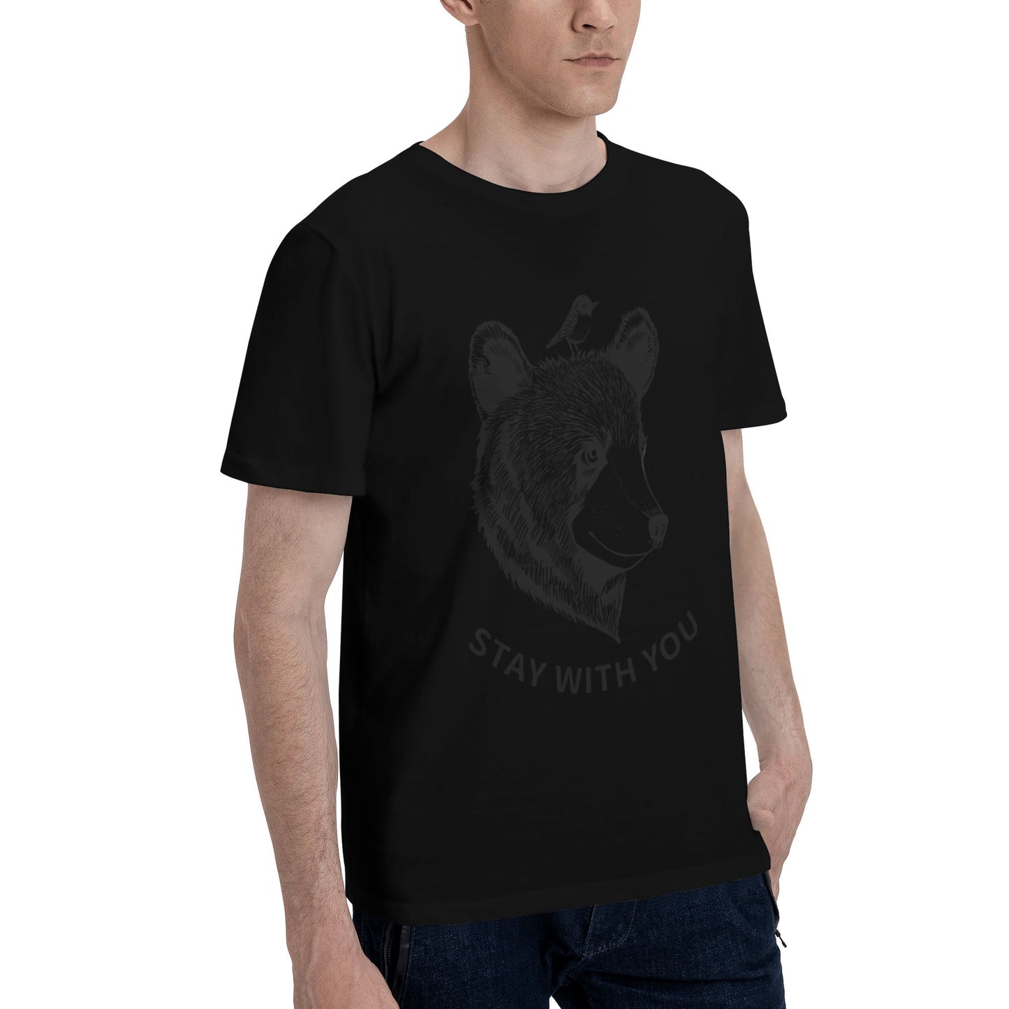 Brown Bear Men's Short Sleeve Cotton T-Shirt