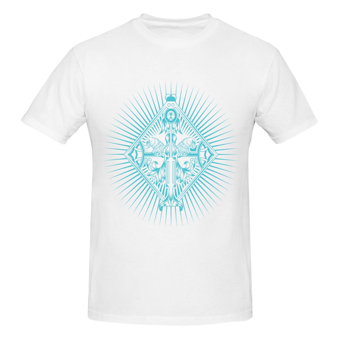 Badge Design Men's Short Sleeve Cotton T-Shirt