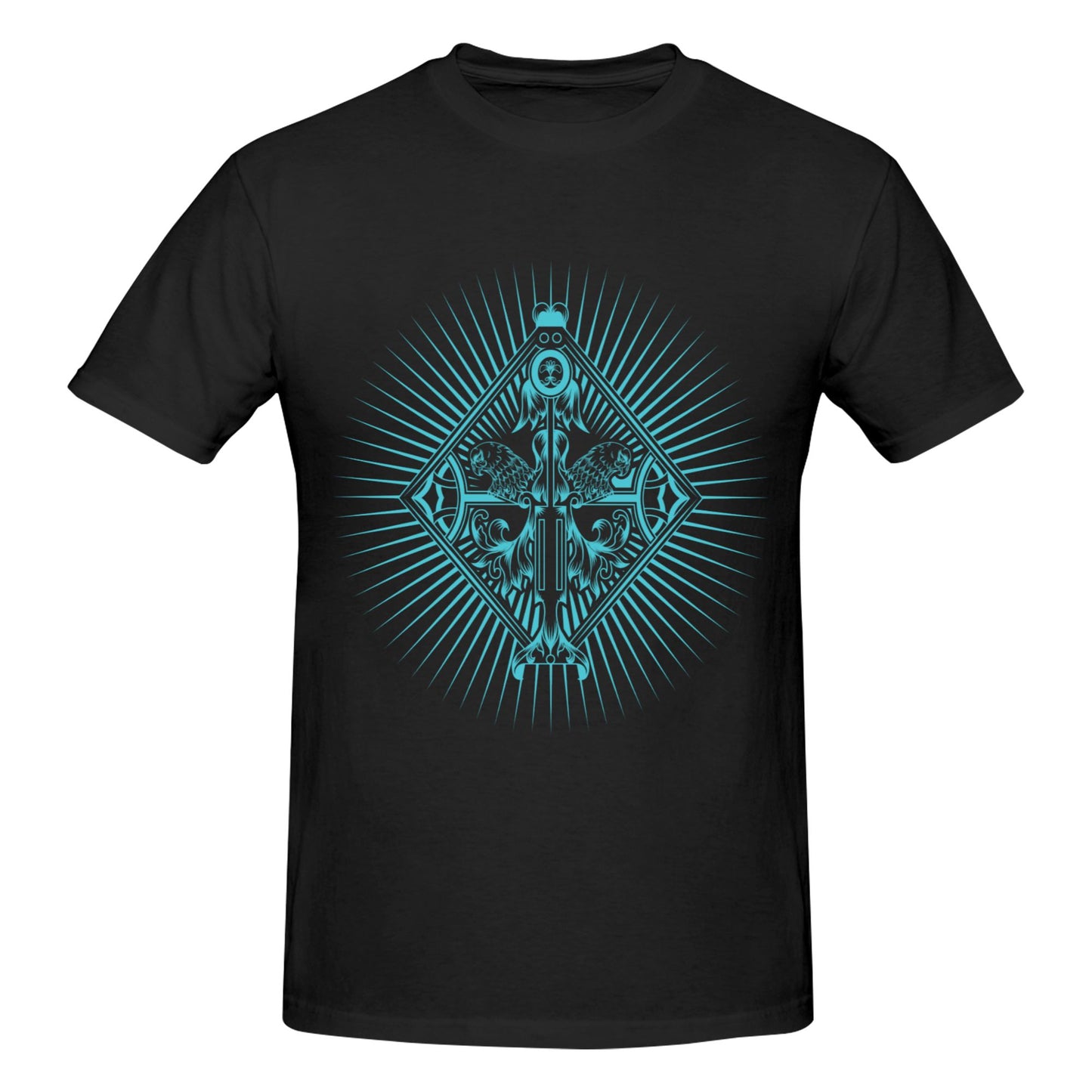 Badge Design Men's Short Sleeve Cotton T-Shirt