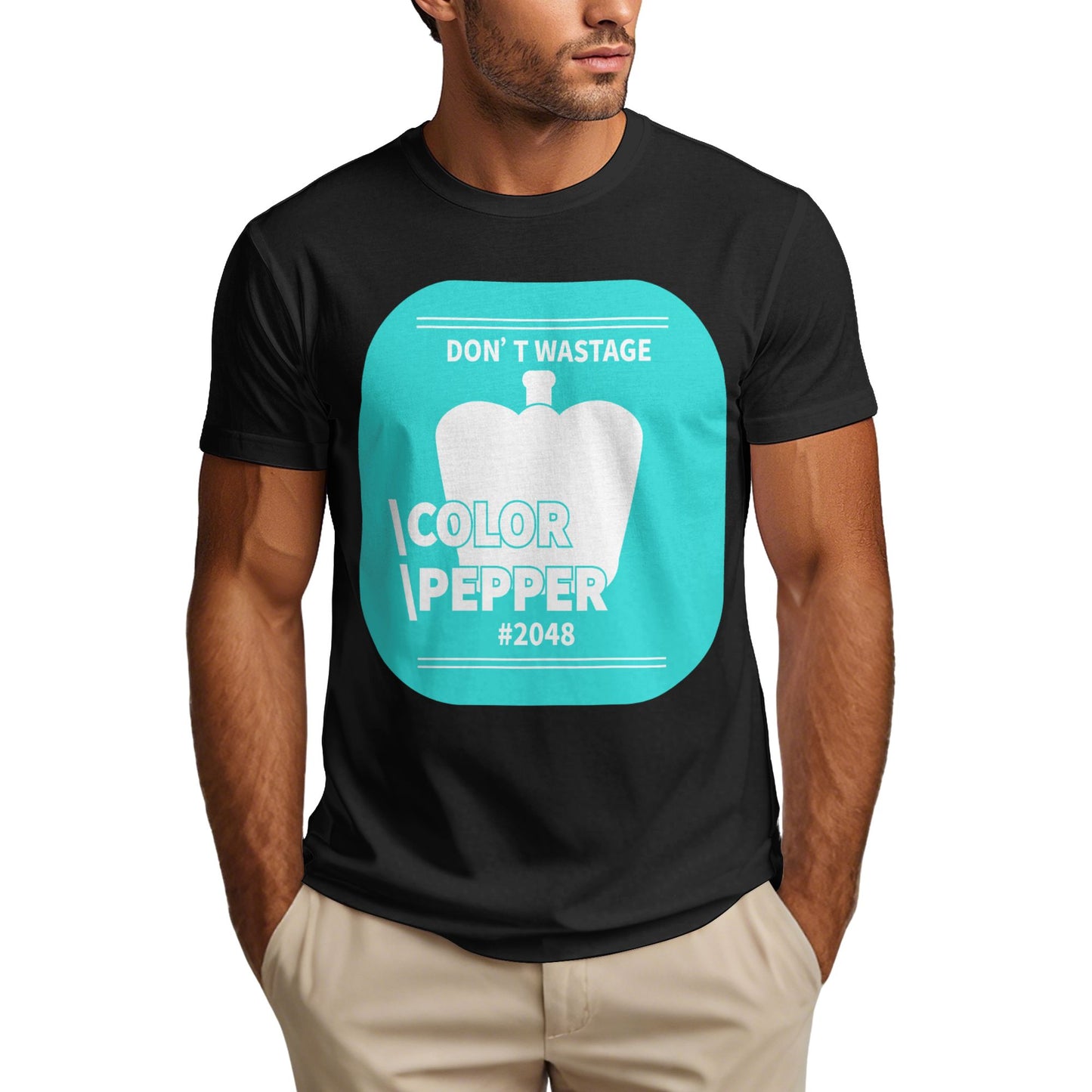 Vegetable Labels Short Sleeve Cotton T-Shirt For Men