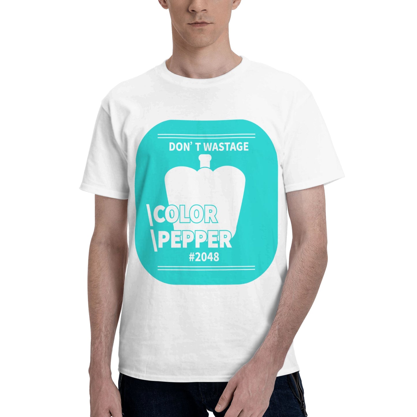 Vegetable Labels Short Sleeve Cotton T-Shirt For Men