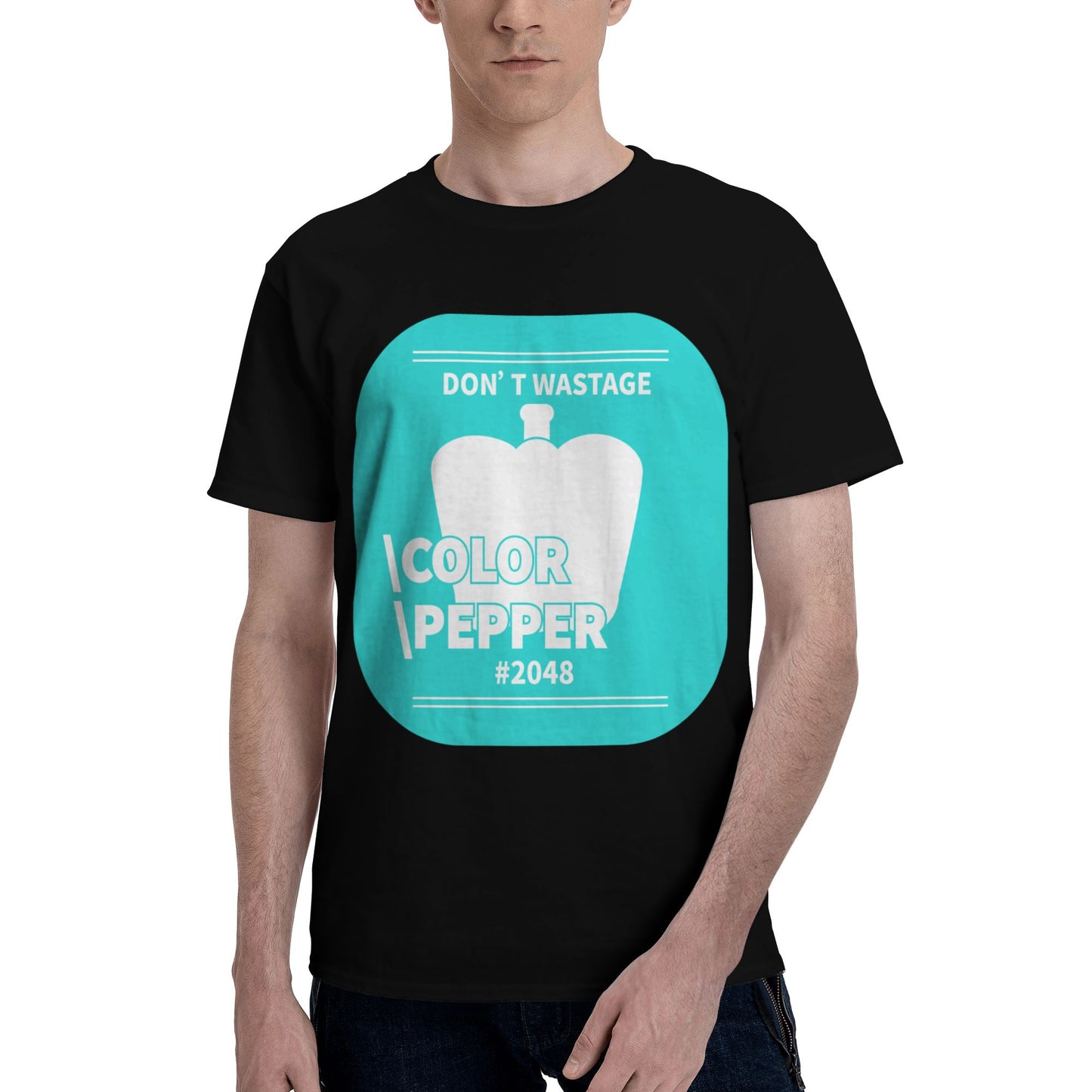 Vegetable Labels Short Sleeve Cotton T-Shirt For Men