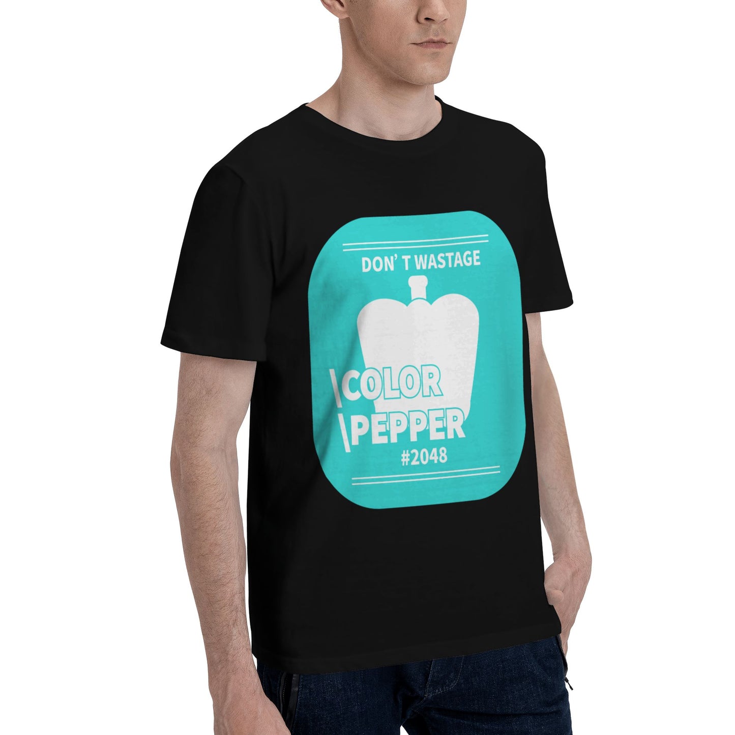 Vegetable Labels Short Sleeve Cotton T-Shirt For Men
