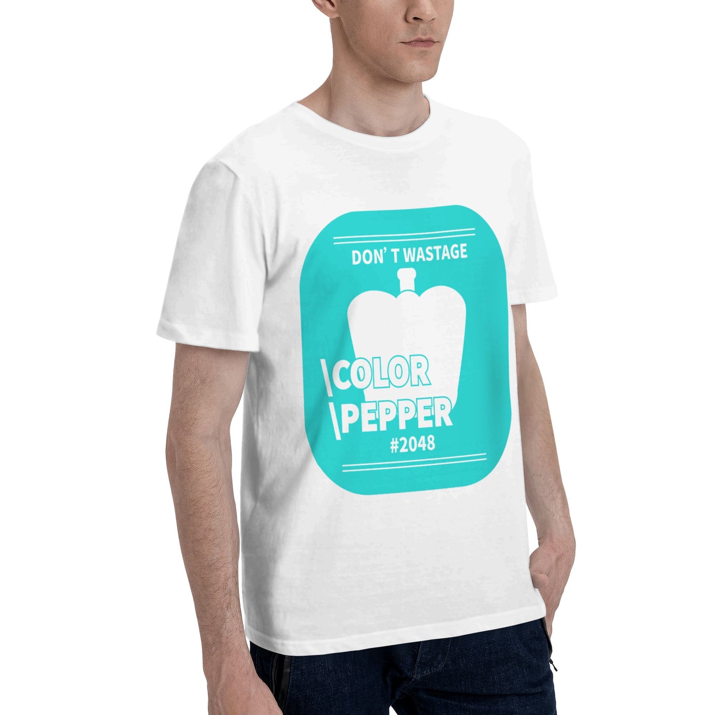 Vegetable Labels Short Sleeve Cotton T-Shirt For Men