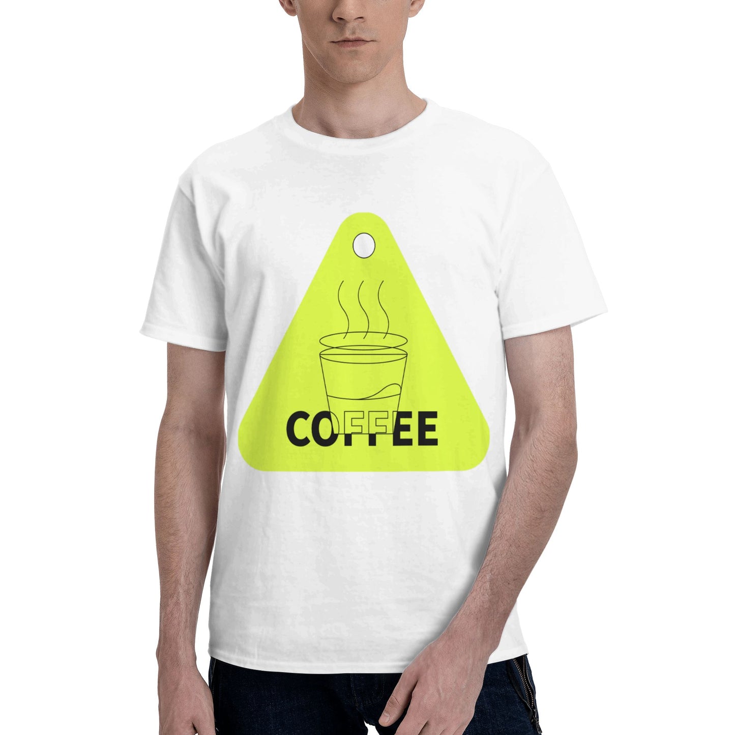Coffee Time Men's Short Sleeve Cotton T-Shirt