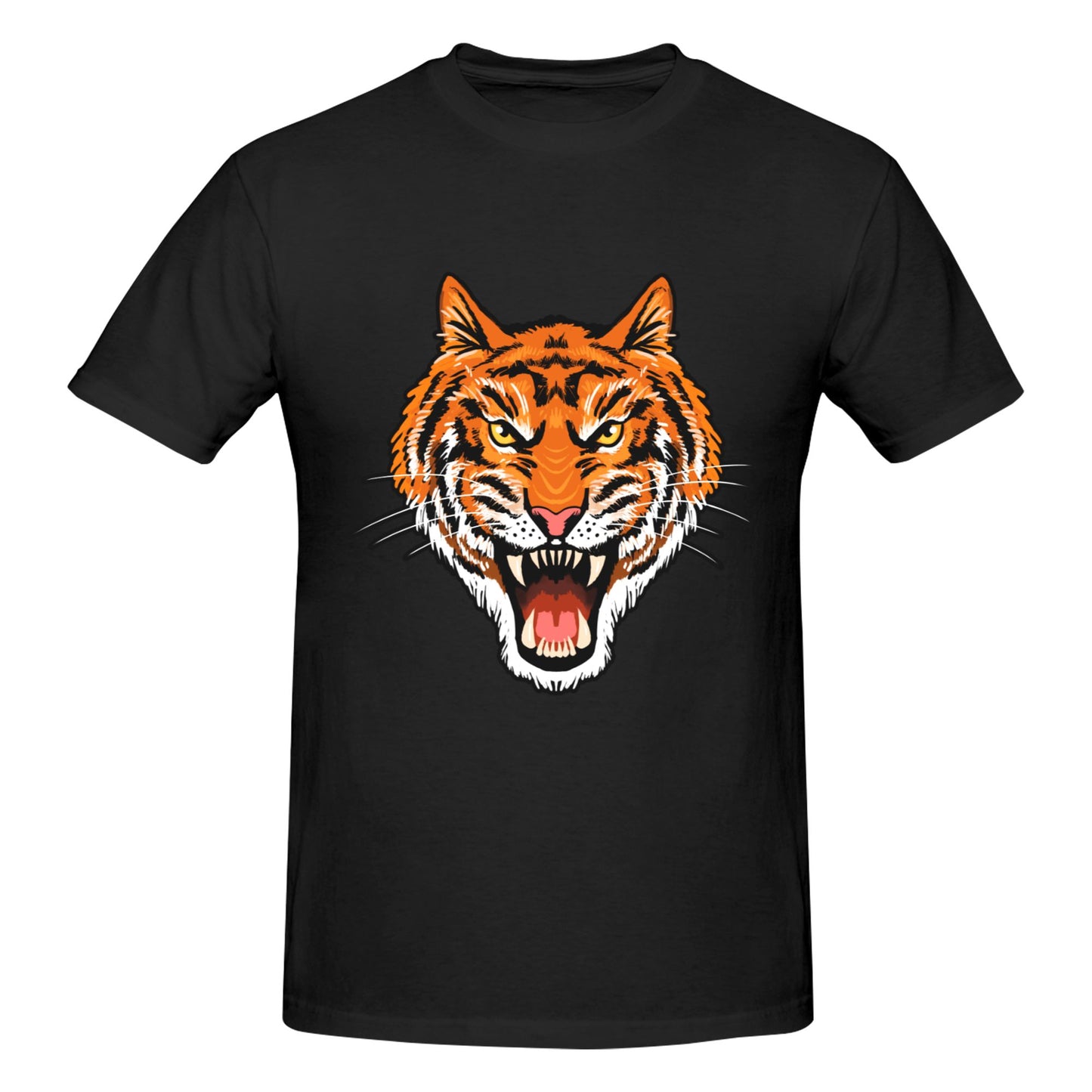Tiger Short Sleeve Cotton T-Shirt For Men