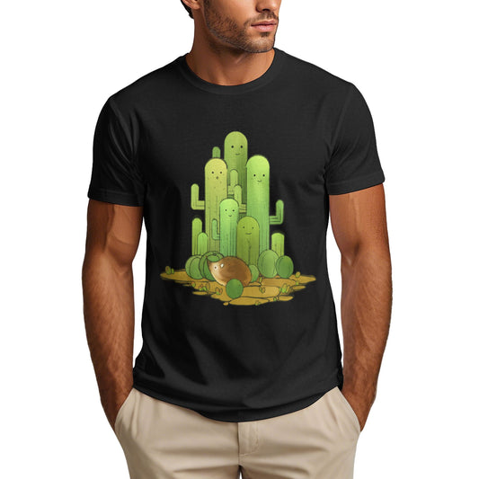 Cactus Men's Short Sleeve Cotton T-Shirt