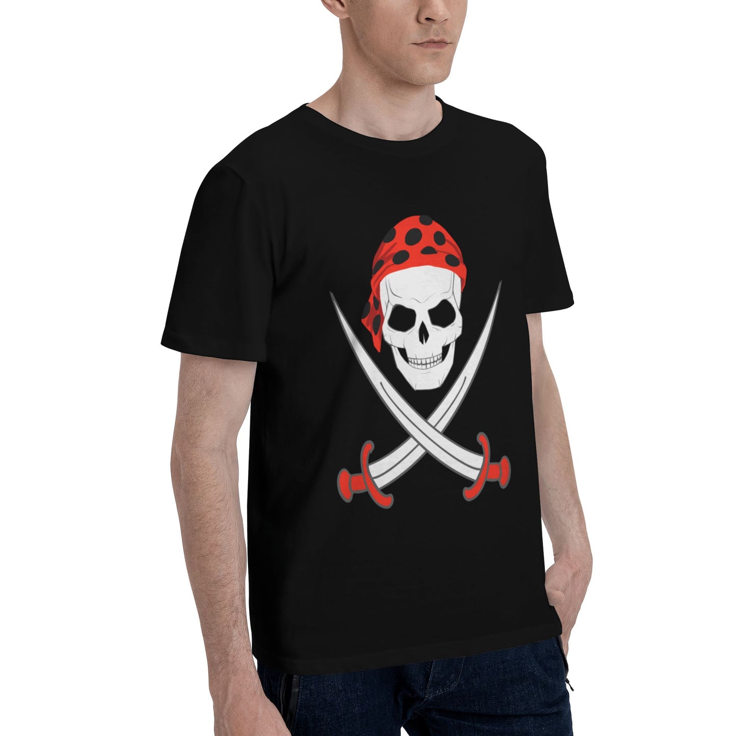 Skull Warrior Short Sleeve Cotton T-Shirt For Men