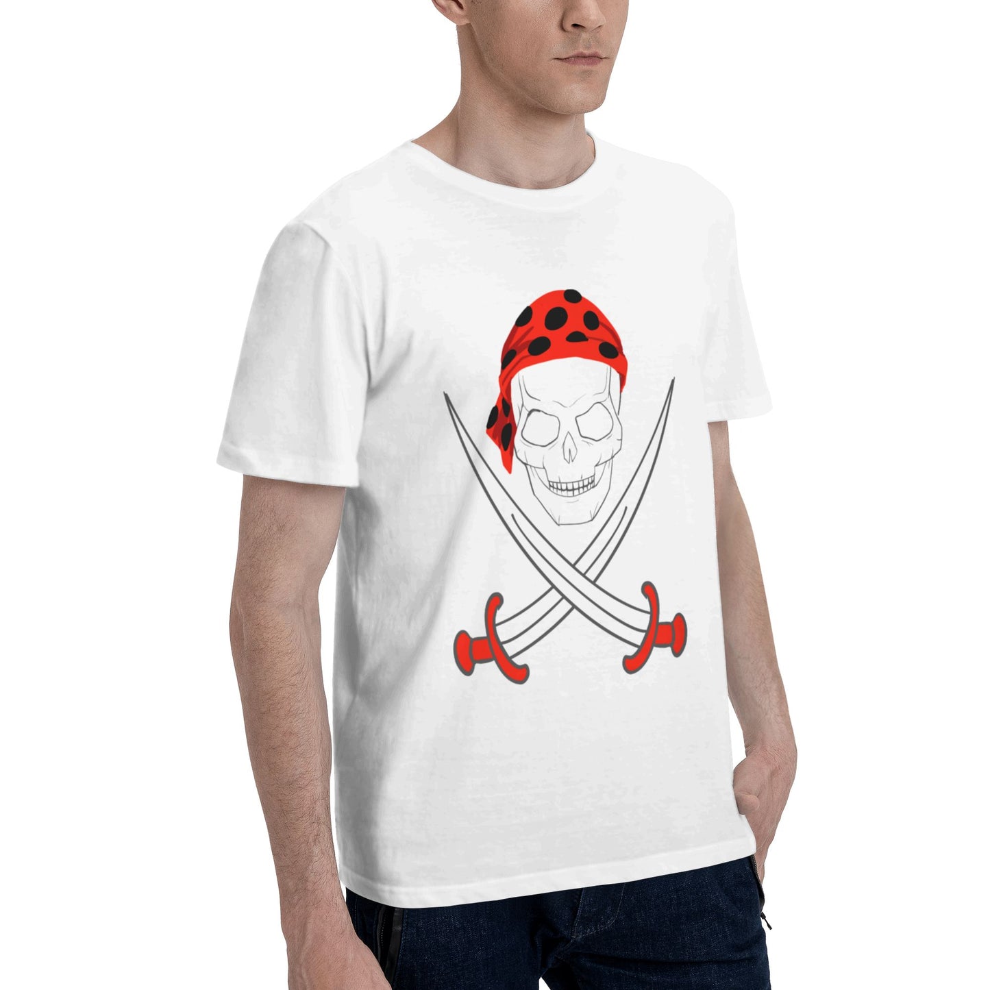 Skull Warrior Short Sleeve Cotton T-Shirt For Men
