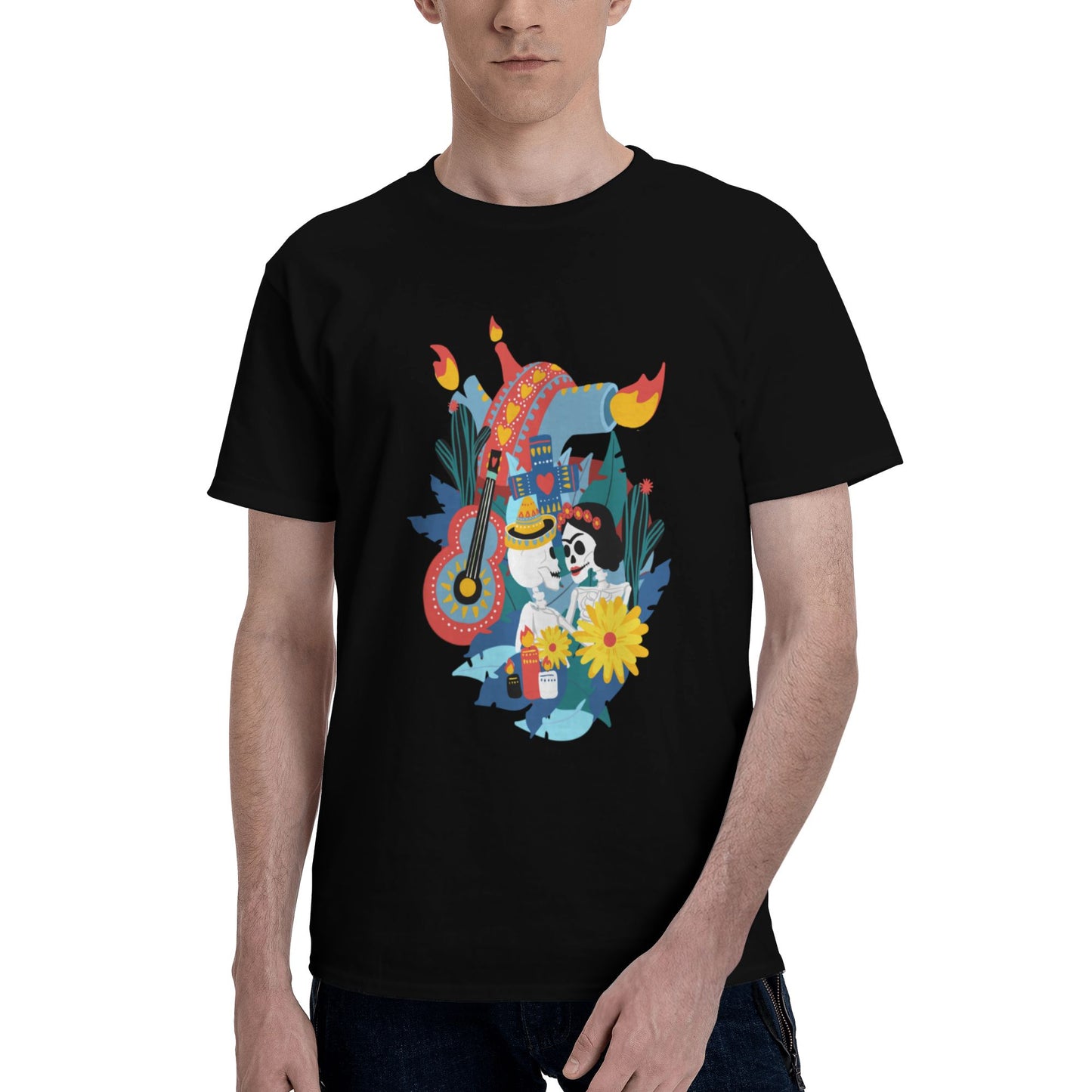 Mexico Printed Short Sleeve Cotton T-Shirt For Men