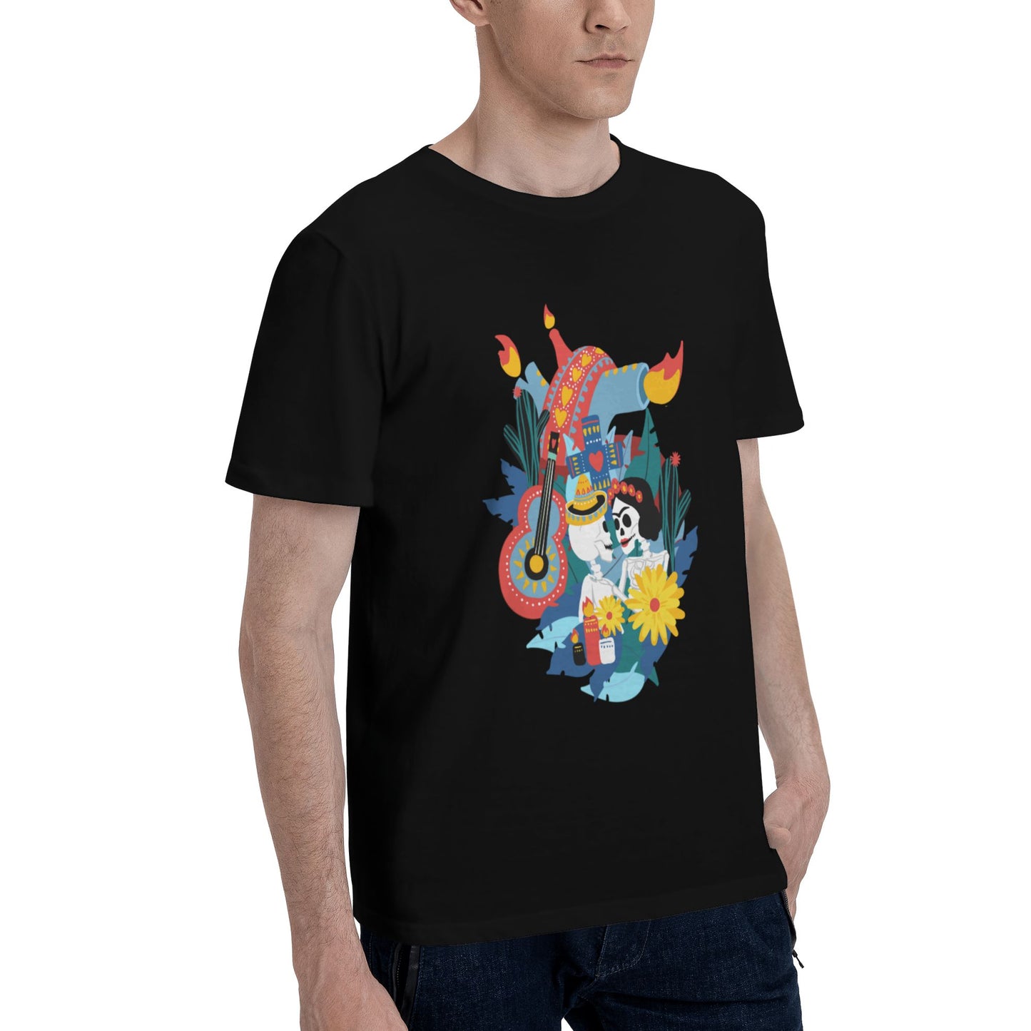 Mexico Printed Short Sleeve Cotton T-Shirt For Men