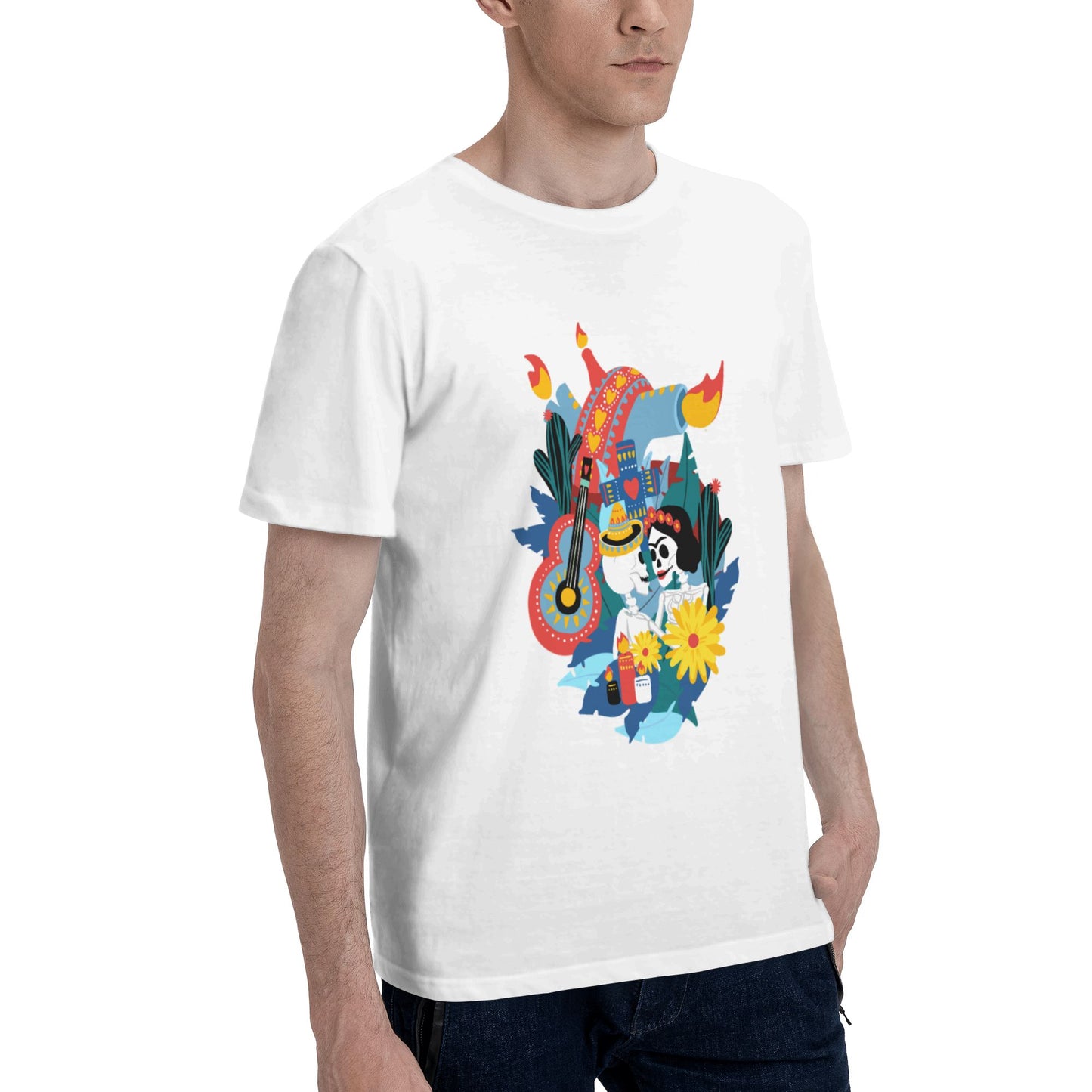 Mexico Printed Short Sleeve Cotton T-Shirt For Men