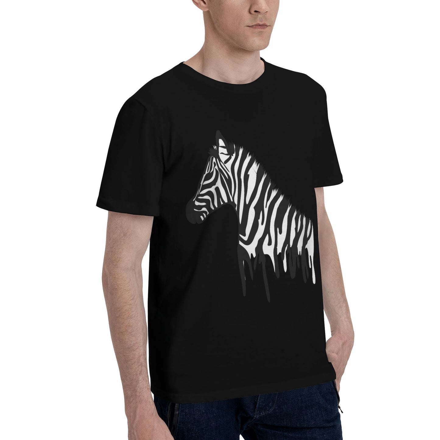 Zebra Men's Short Sleeve Cotton T-Shirt