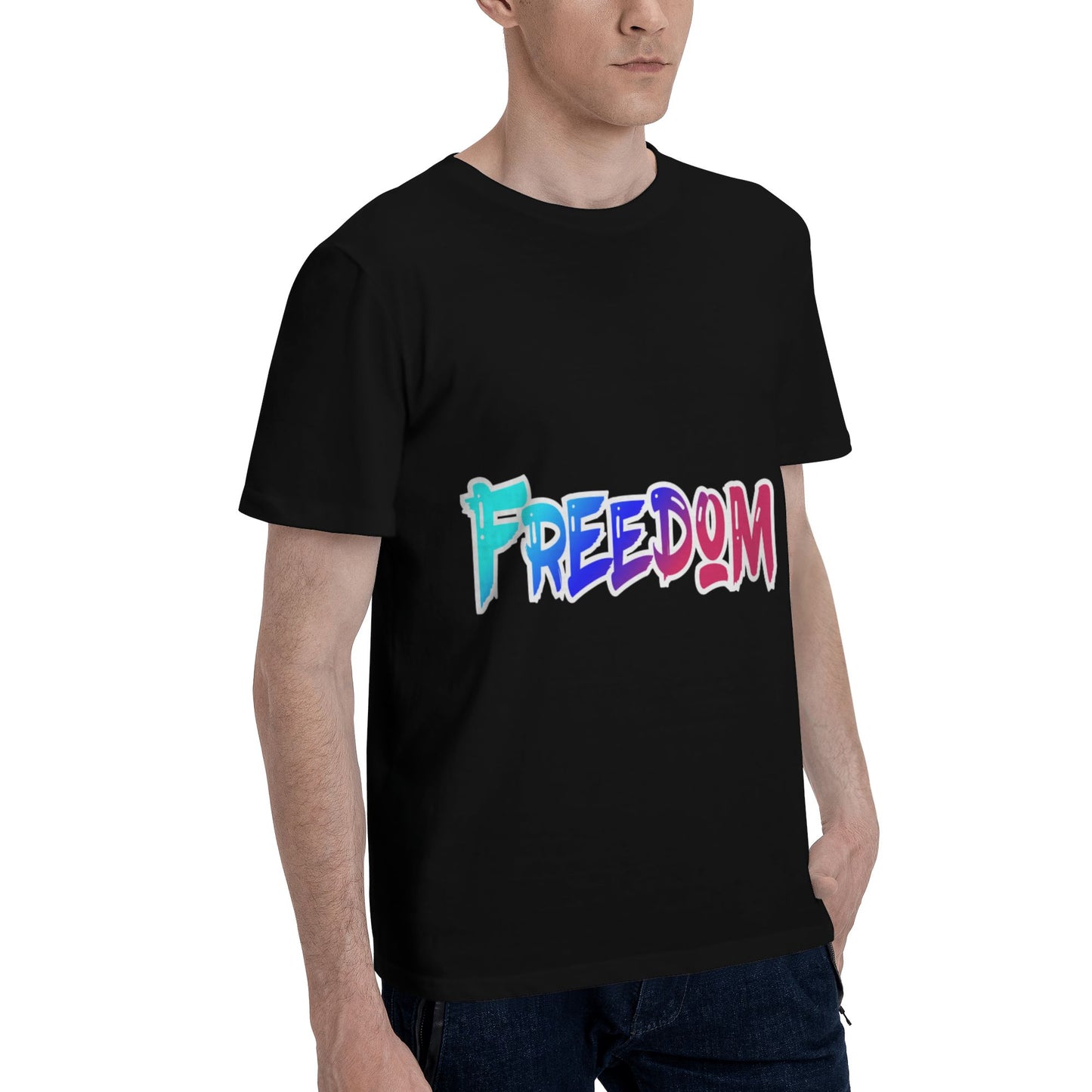 Freedom Design Men's Short Sleeve Cotton T-Shirt