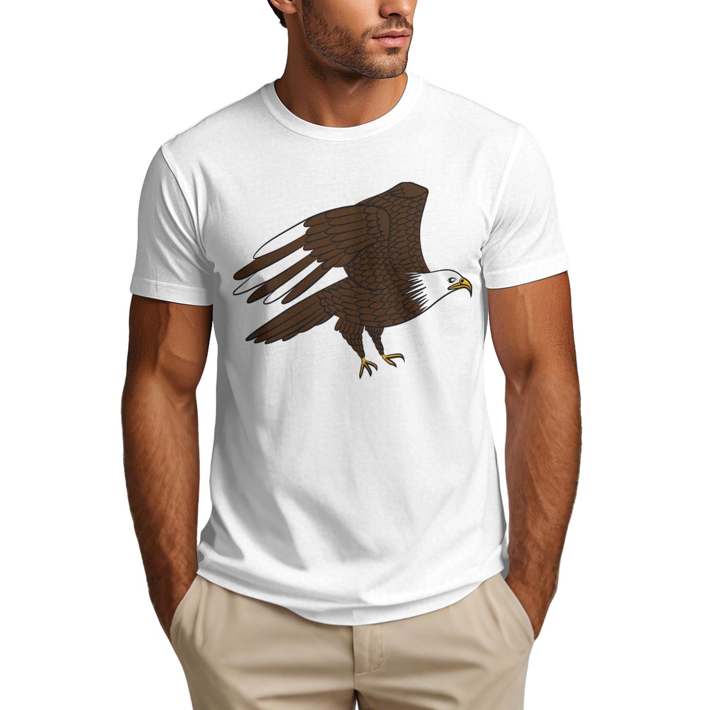 Bald Eagle Men's Short Sleeve Cotton T-Shirt