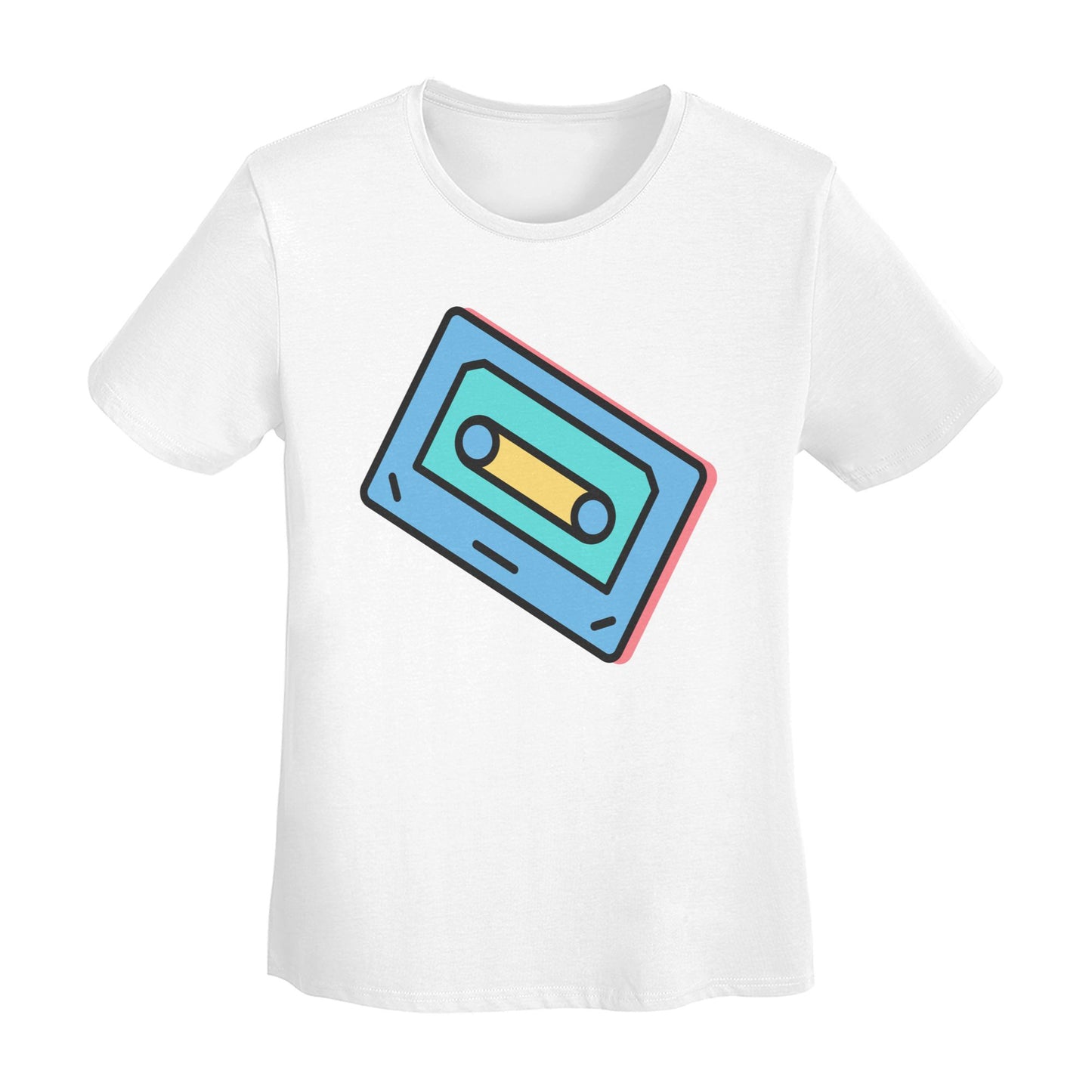 Magnetic Tape Women's Short Sleeve Cotton T-Shirt