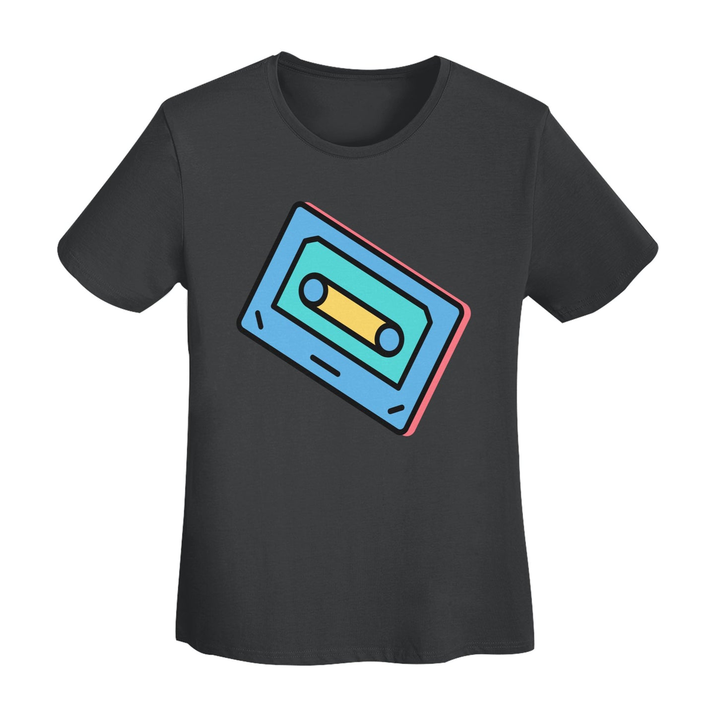 Magnetic Tape Women's Short Sleeve Cotton T-Shirt
