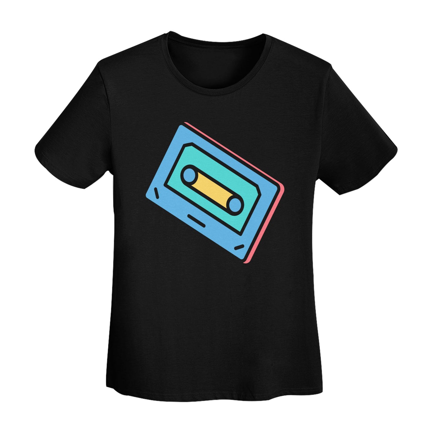 Magnetic Tape Women's Short Sleeve Cotton T-Shirt