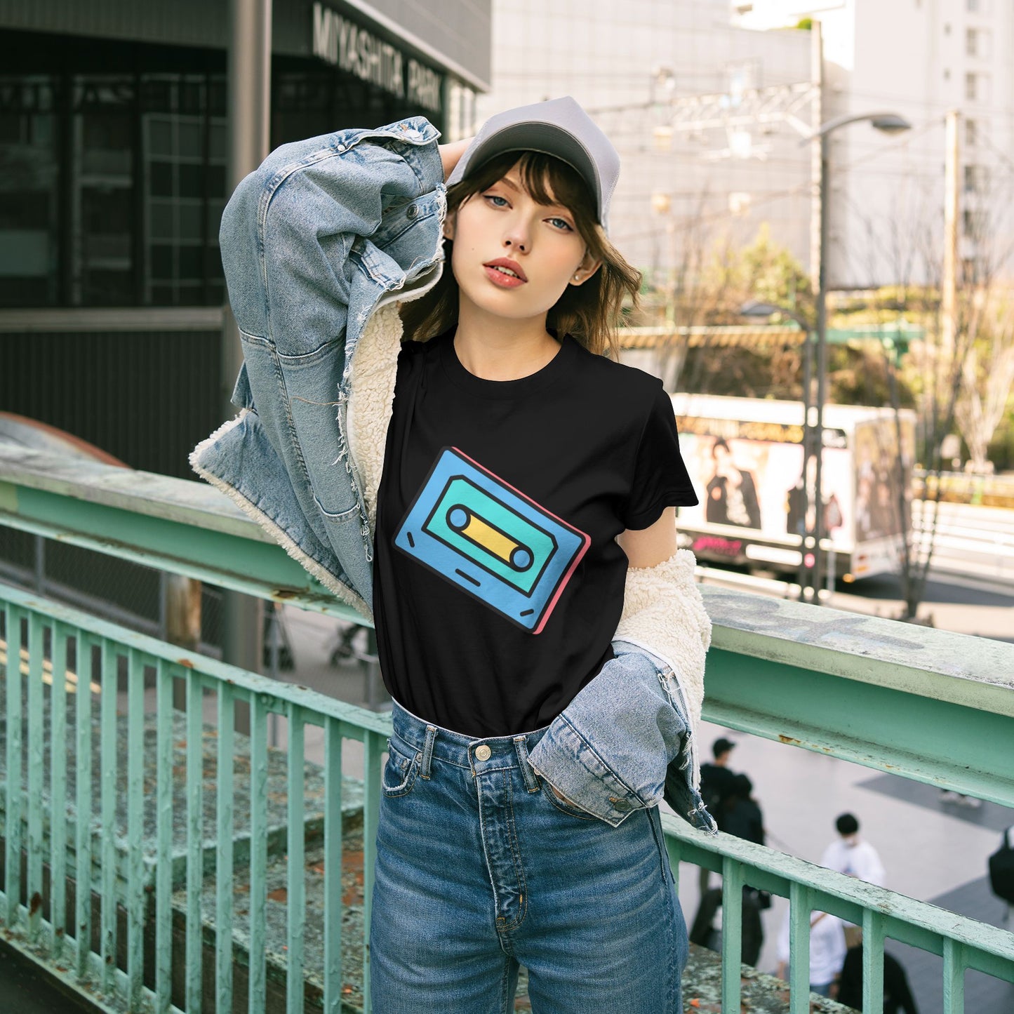 Magnetic Tape Women's Short Sleeve Cotton T-Shirt