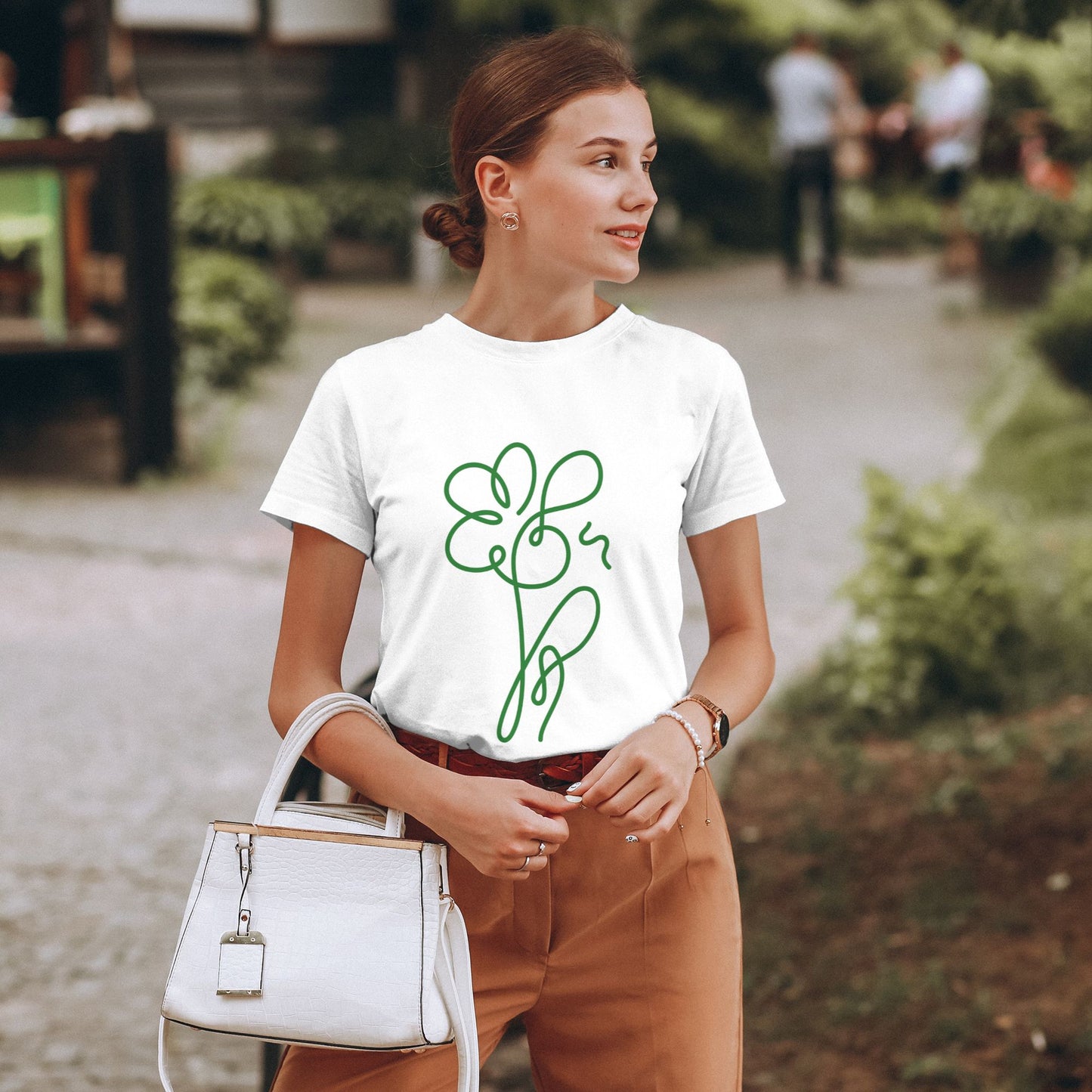 Abstract Flower Women's Short Sleeve Cotton T-Shirt