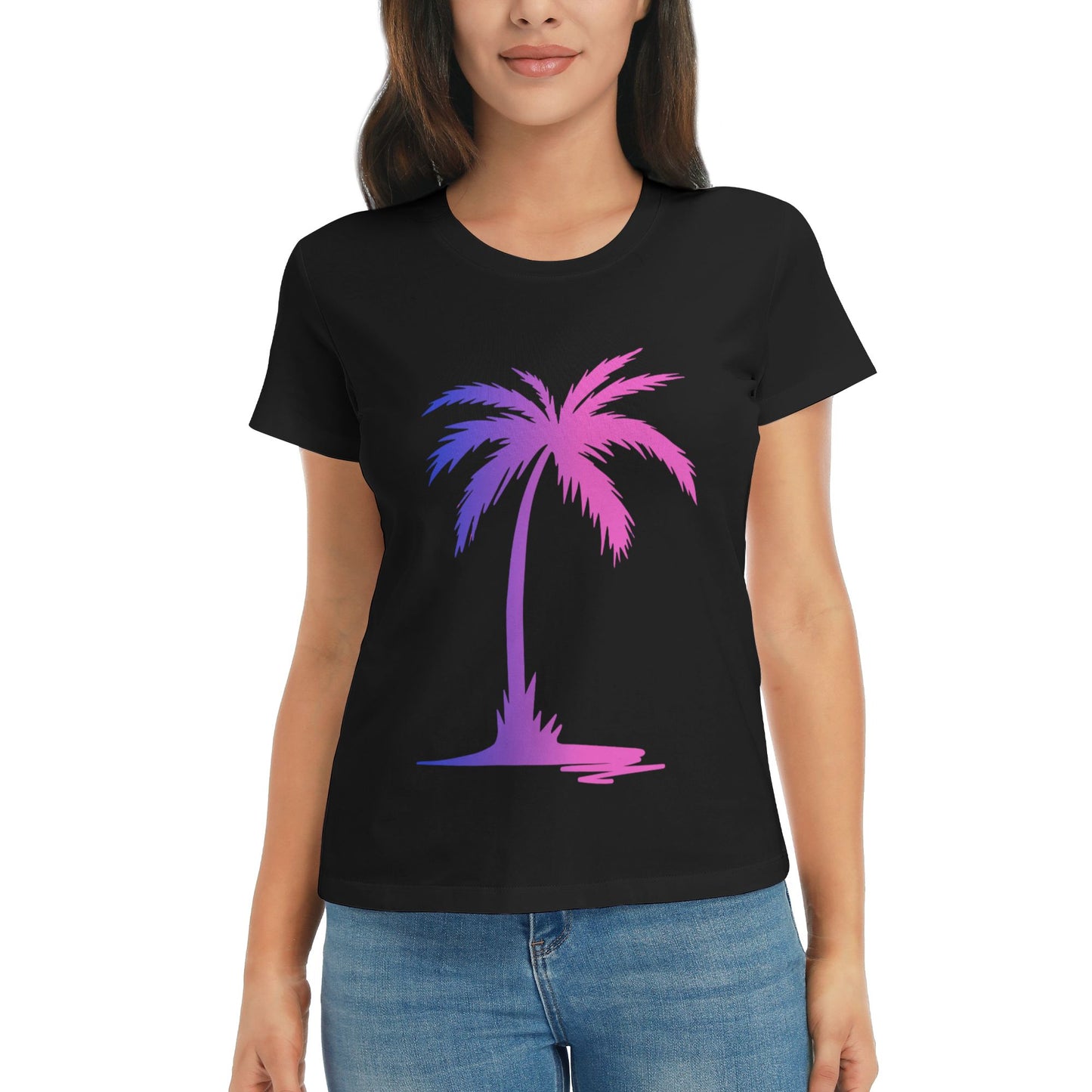 Coconut Palm Women's Short Sleeve Cotton T-Shirt