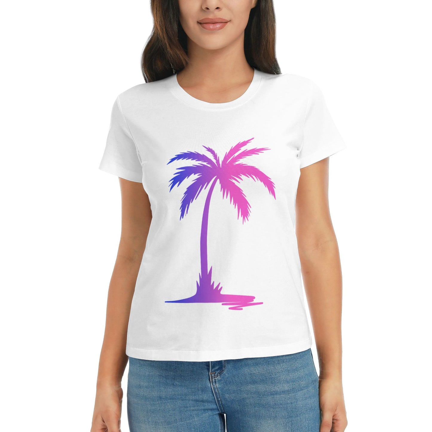 Coconut Palm Women's Short Sleeve Cotton T-Shirt