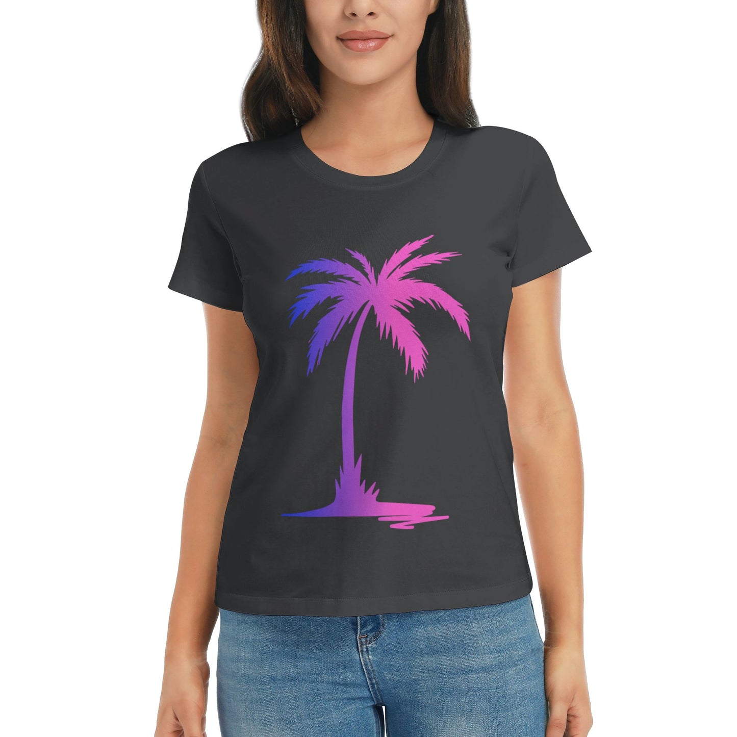Coconut Palm Women's Short Sleeve Cotton T-Shirt