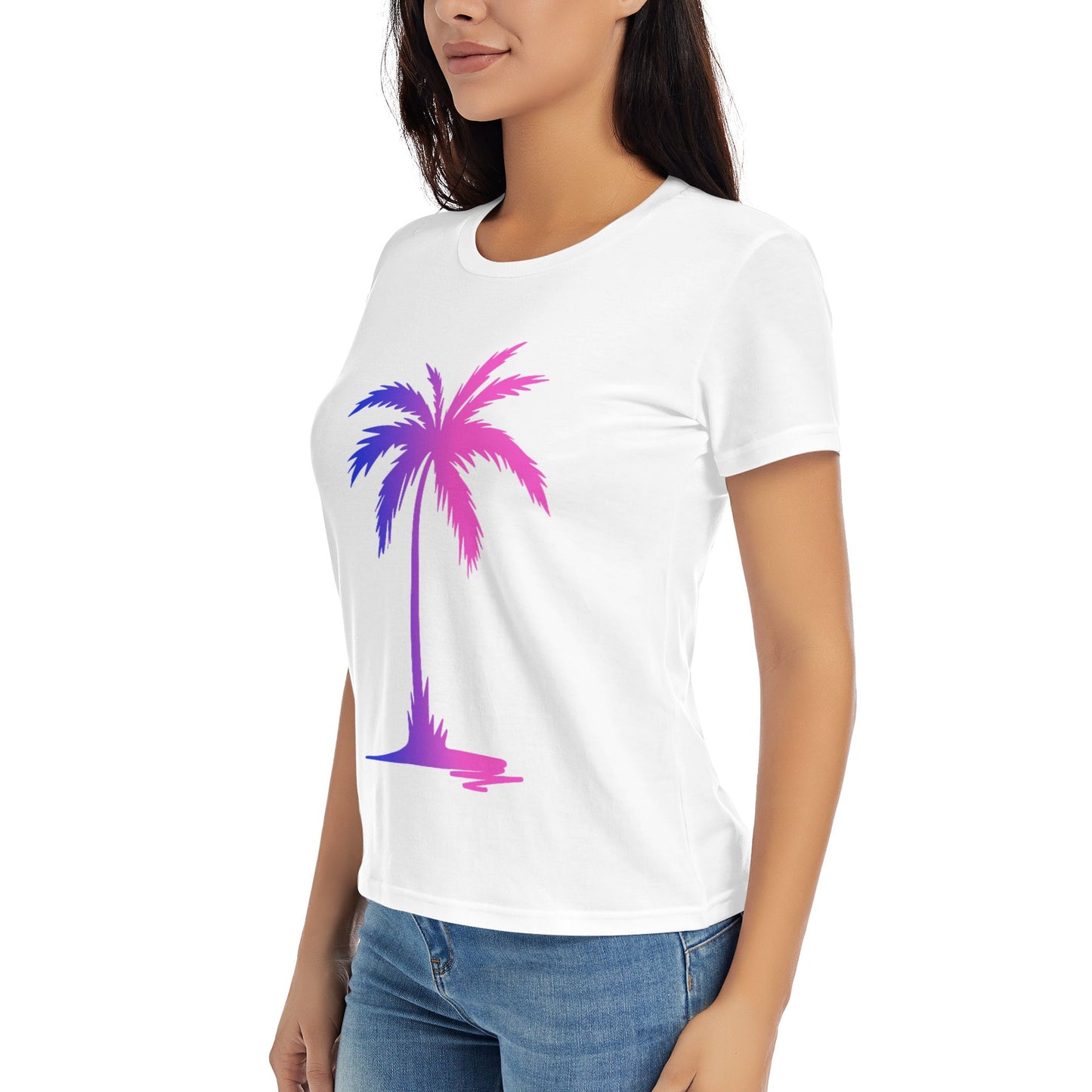 Coconut Palm Women's Short Sleeve Cotton T-Shirt