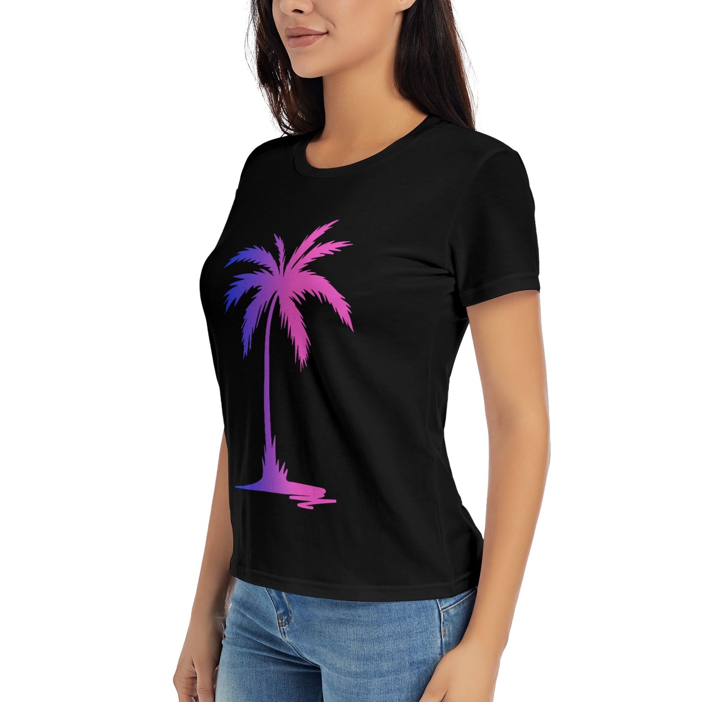 Coconut Palm Women's Short Sleeve Cotton T-Shirt