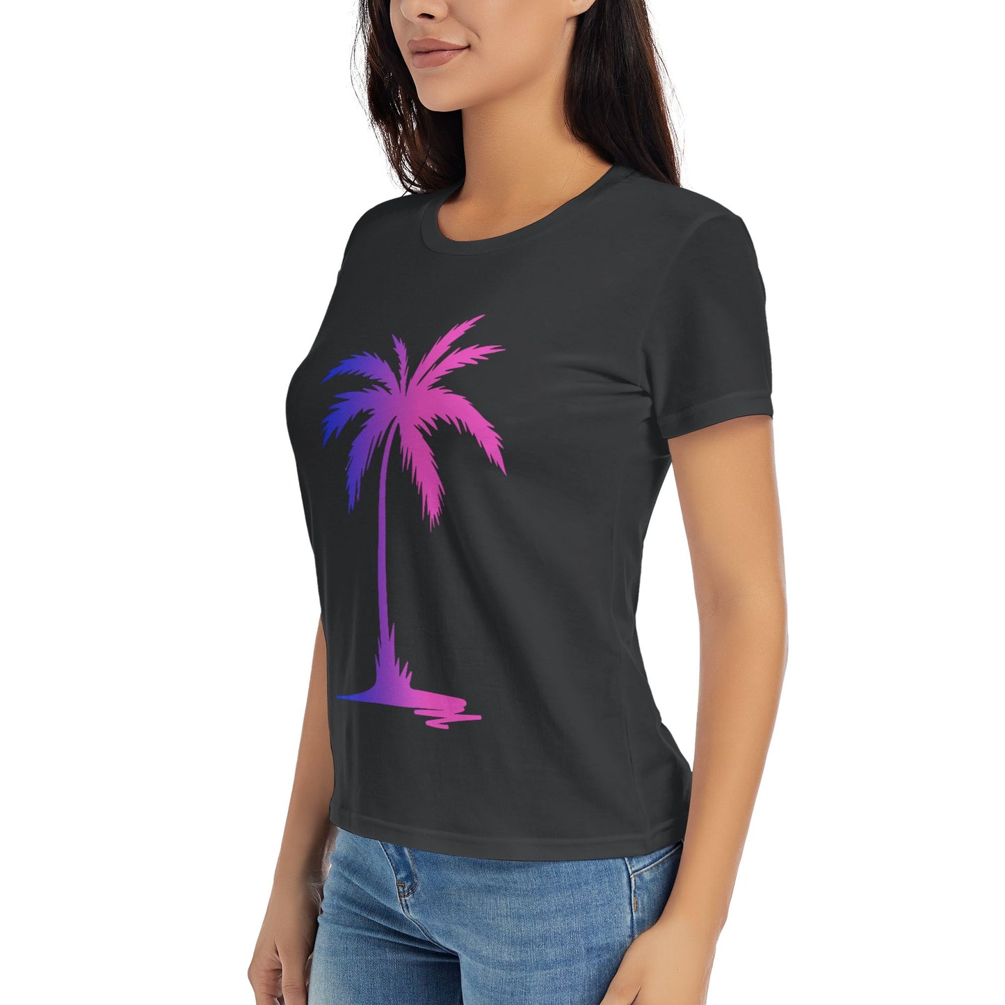 Coconut Palm Women's Short Sleeve Cotton T-Shirt