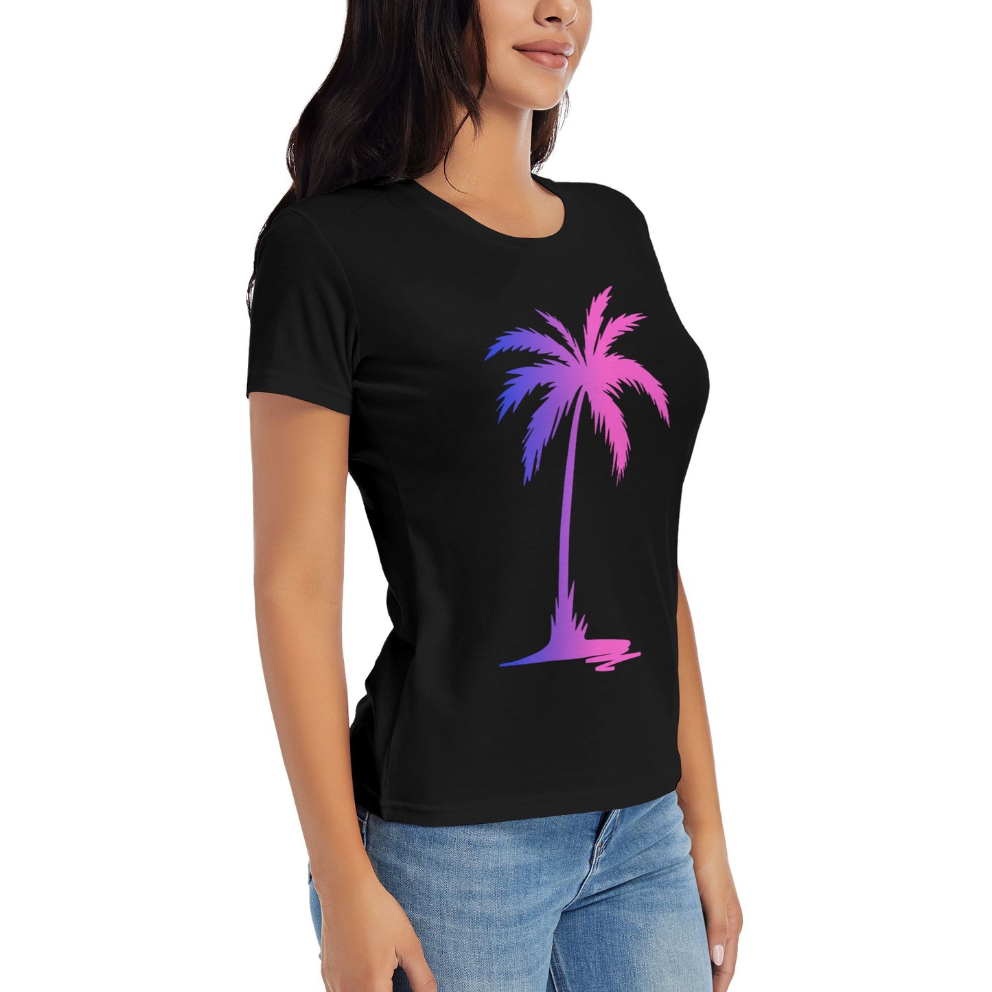 Coconut Palm Women's Short Sleeve Cotton T-Shirt