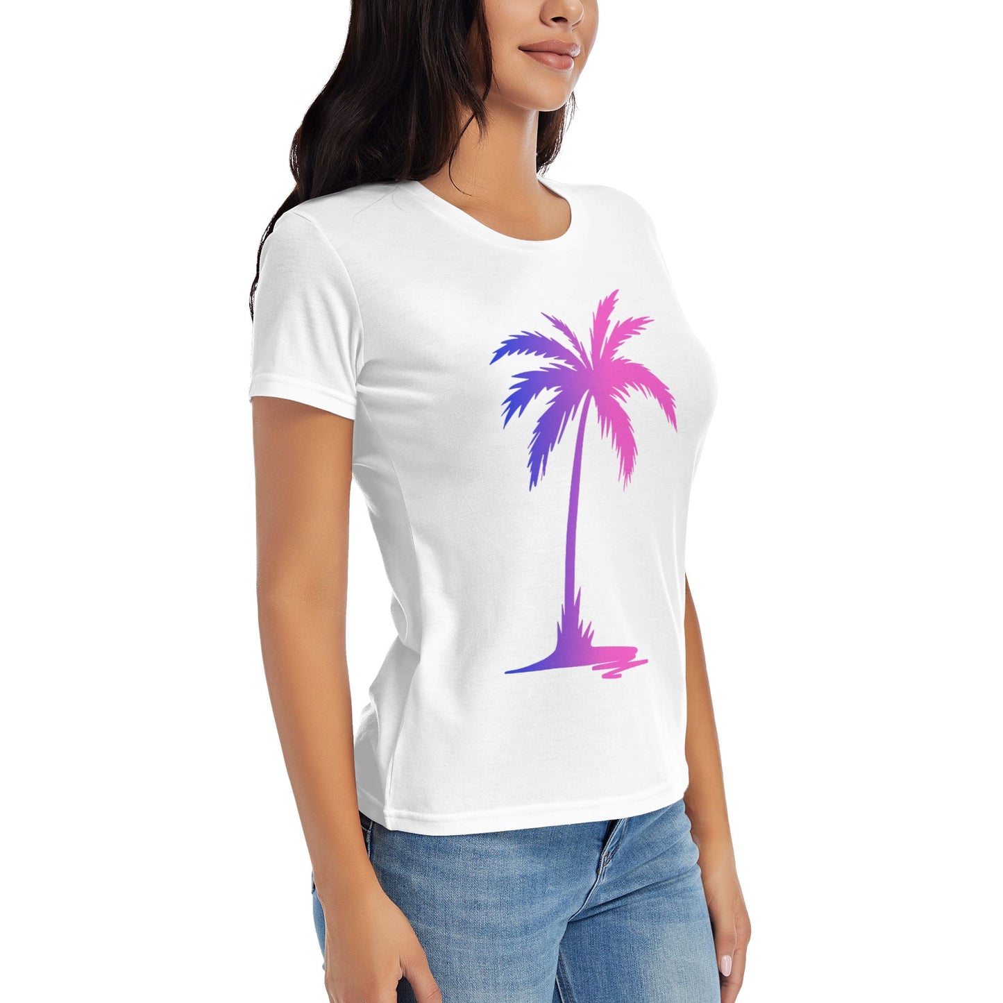 Coconut Palm Women's Short Sleeve Cotton T-Shirt