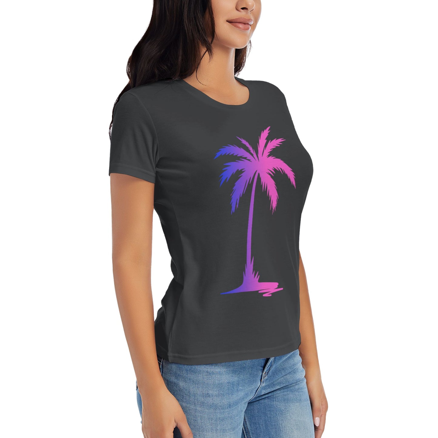 Coconut Palm Women's Short Sleeve Cotton T-Shirt