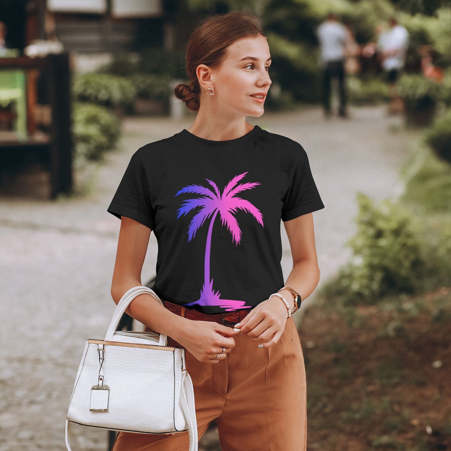 Coconut Palm Women's Short Sleeve Cotton T-Shirt