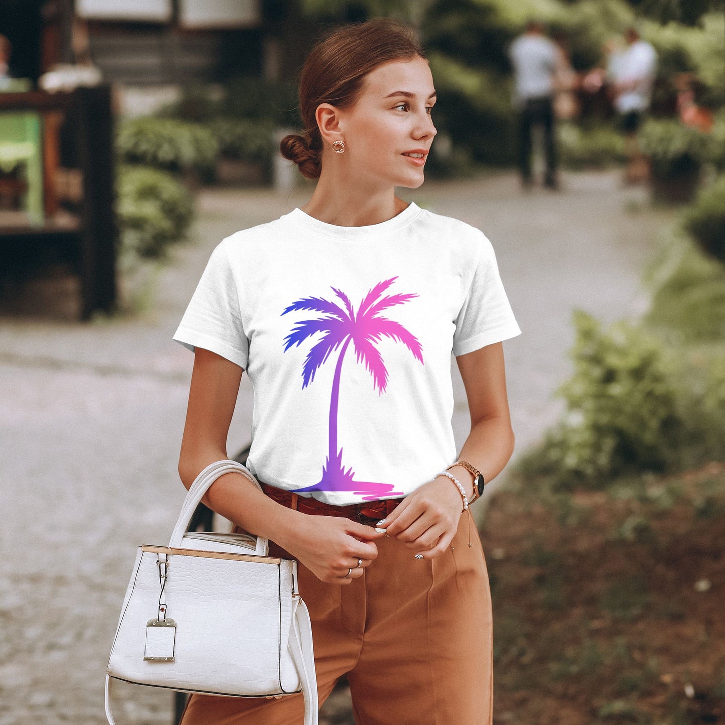 Coconut Palm Women's Short Sleeve Cotton T-Shirt
