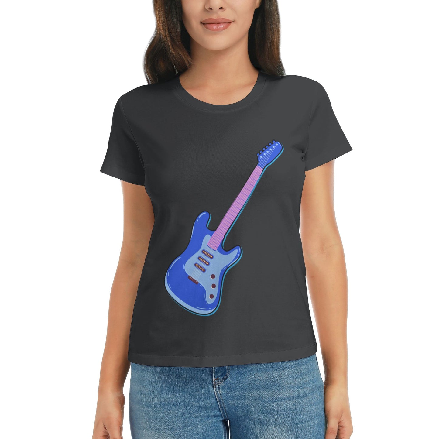 Guitar Women's Short Sleeve Cotton T-Shirt