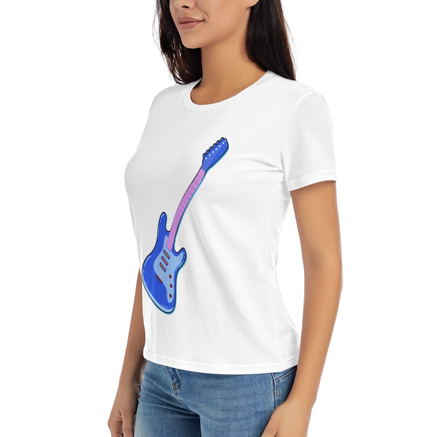Guitar Women's Short Sleeve Cotton T-Shirt