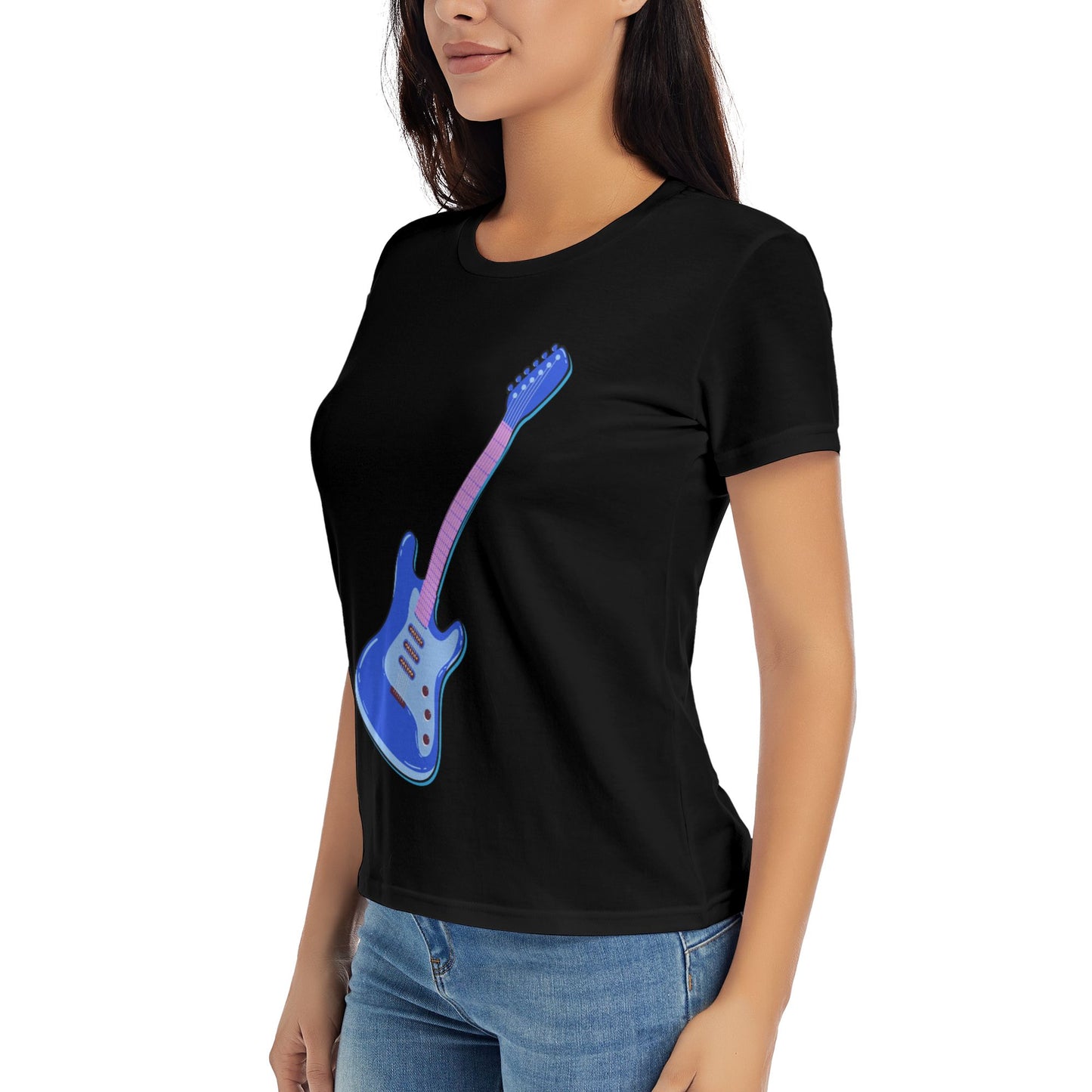 Guitar Women's Short Sleeve Cotton T-Shirt