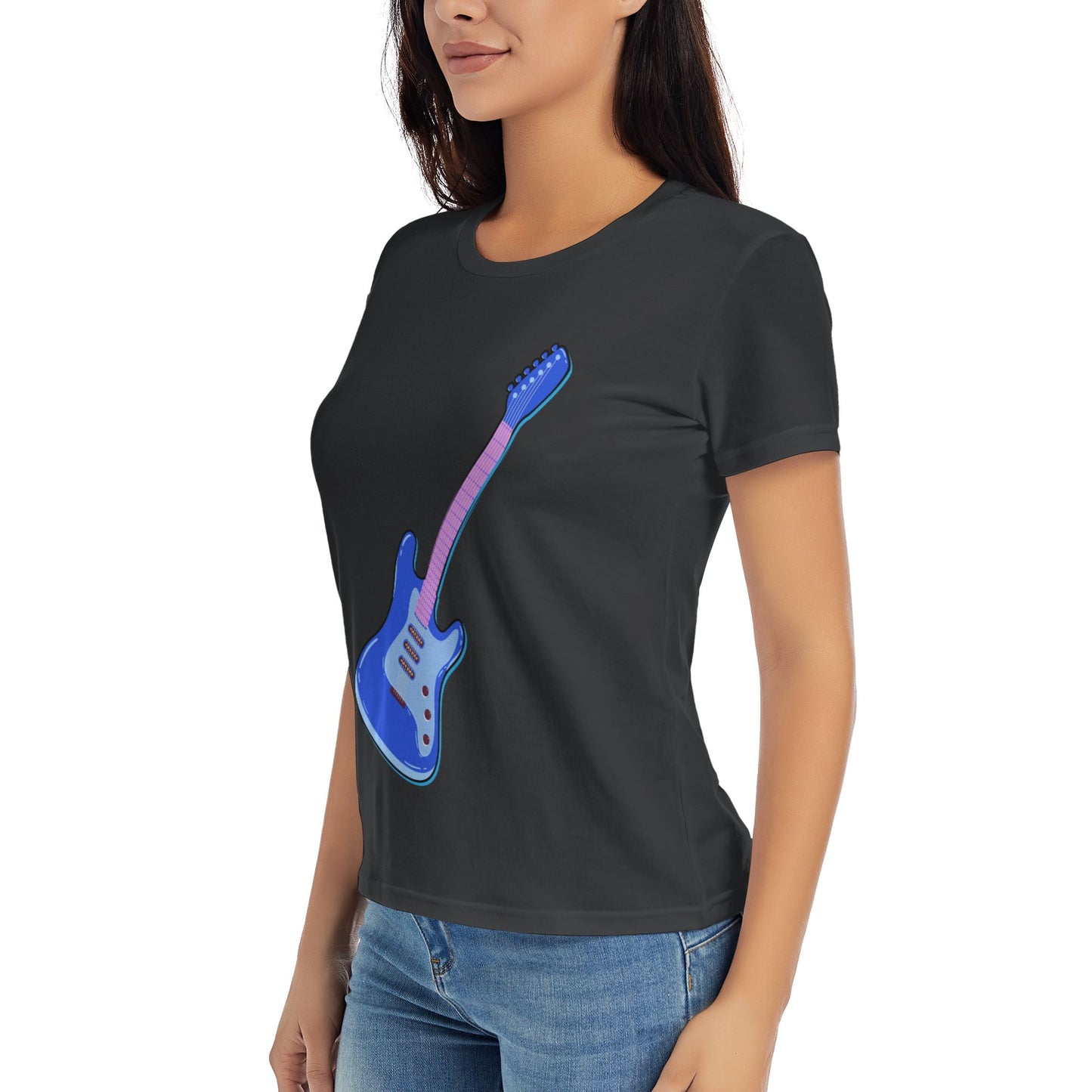Guitar Women's Short Sleeve Cotton T-Shirt