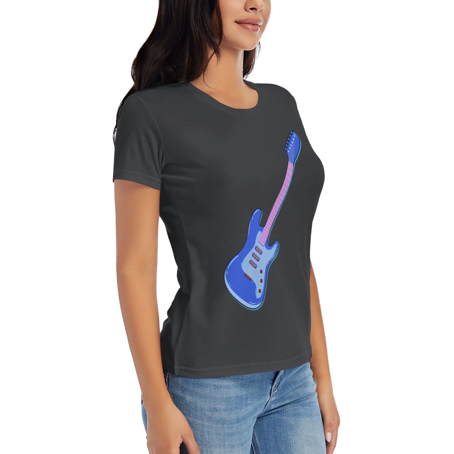 Guitar Women's Short Sleeve Cotton T-Shirt
