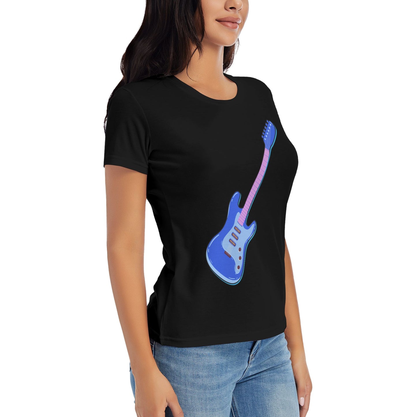 Guitar Women's Short Sleeve Cotton T-Shirt