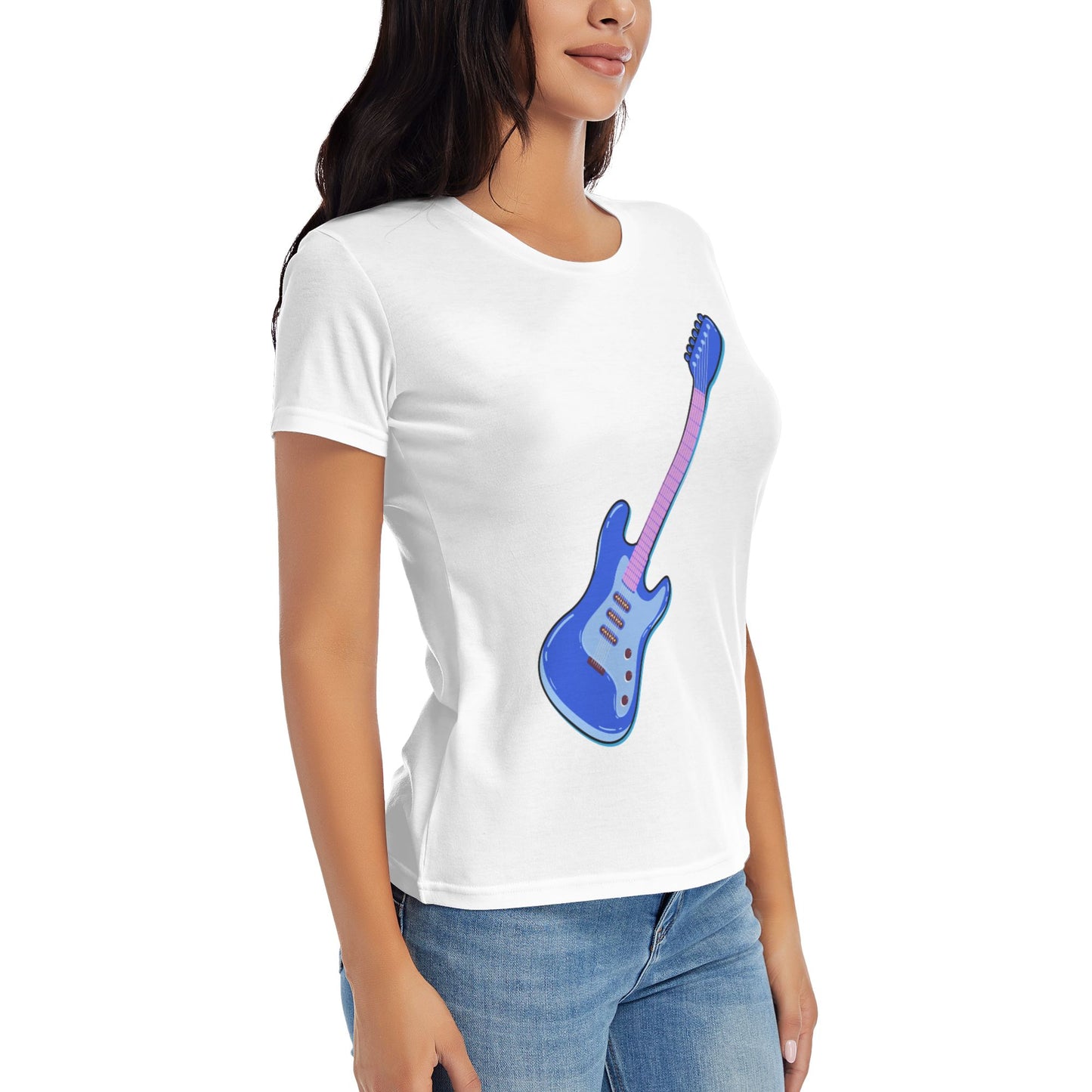 Guitar Women's Short Sleeve Cotton T-Shirt