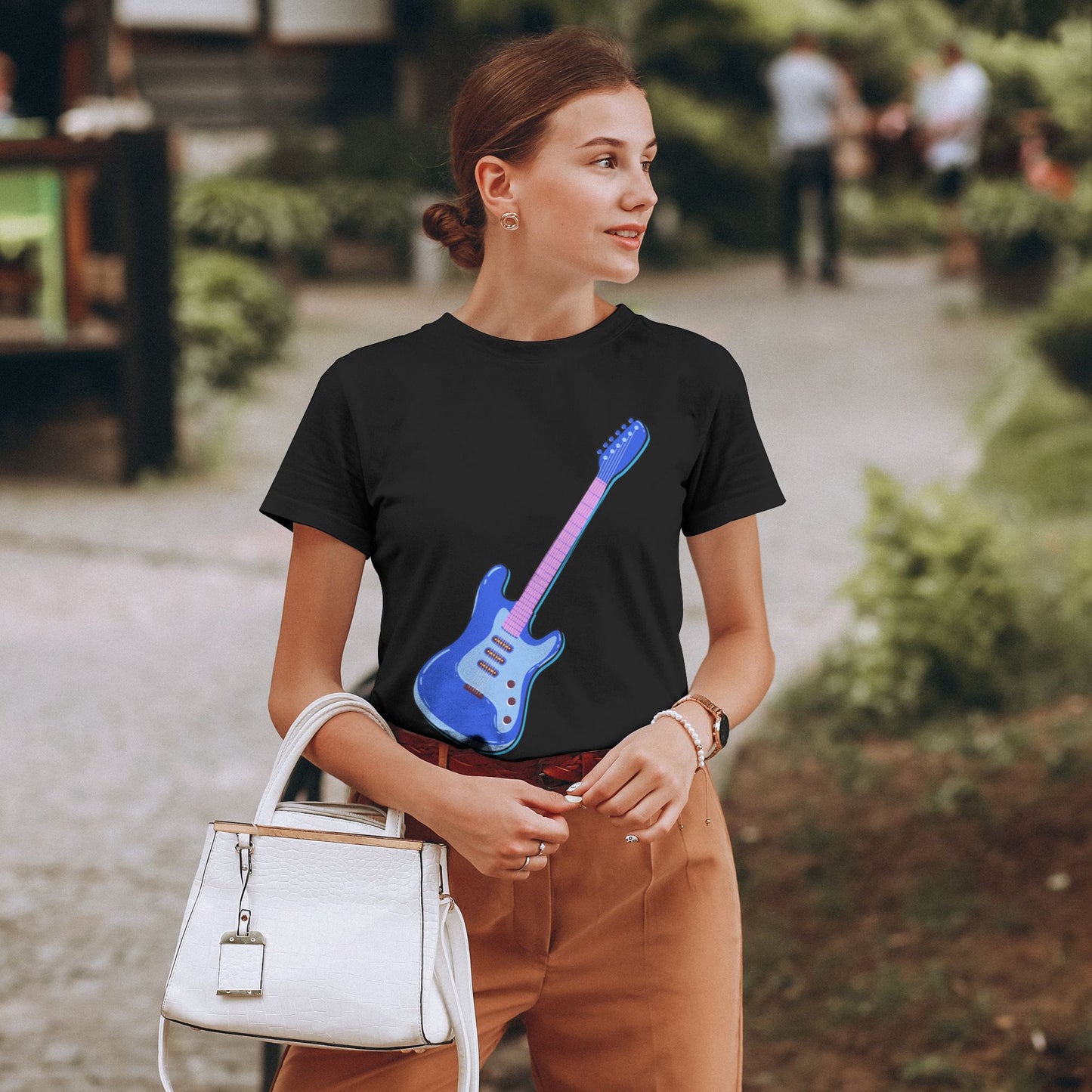Guitar Women's Short Sleeve Cotton T-Shirt