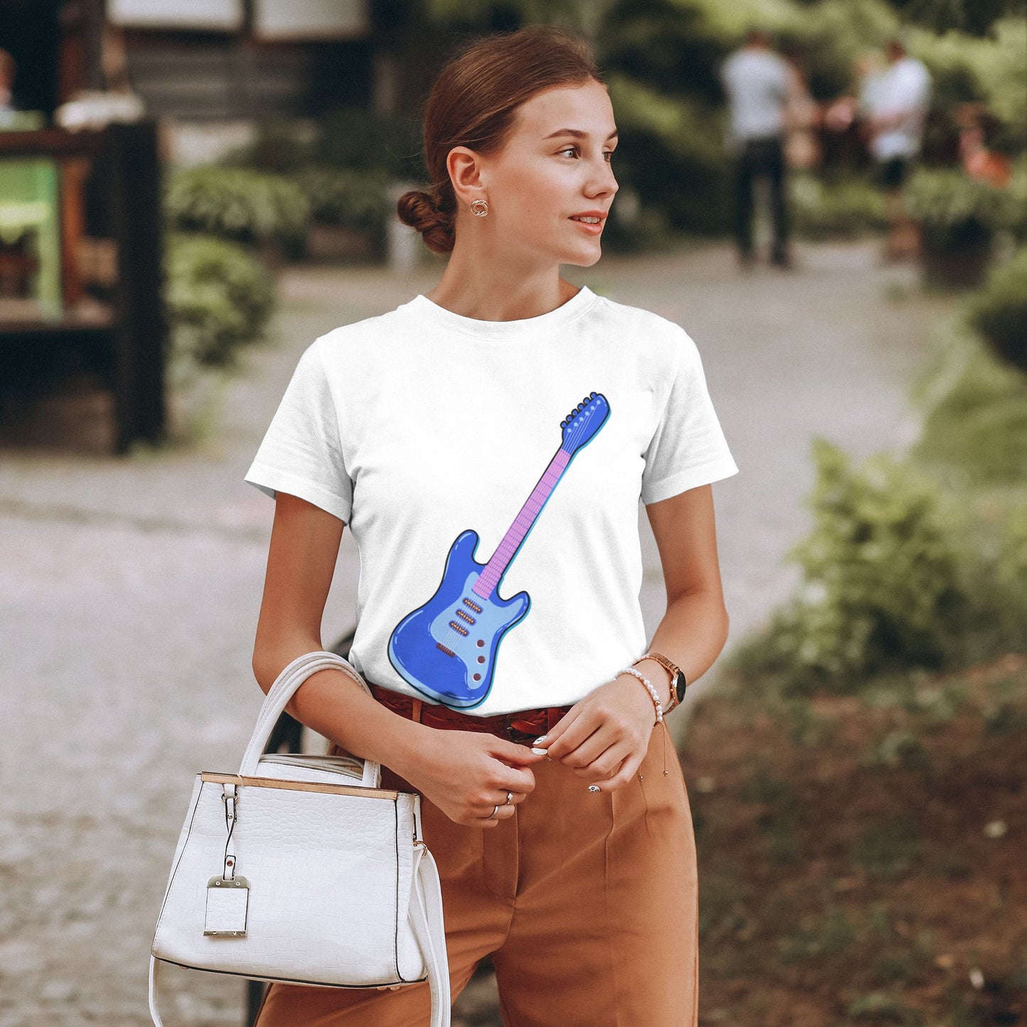 Guitar Women's Short Sleeve Cotton T-Shirt