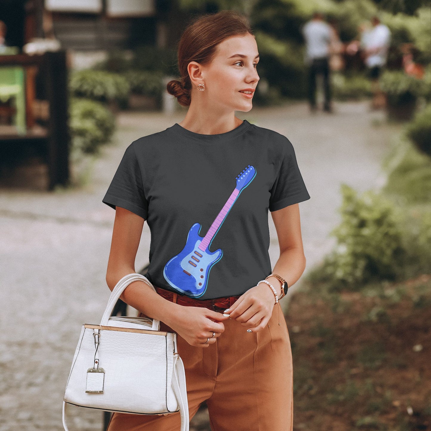 Guitar Women's Short Sleeve Cotton T-Shirt