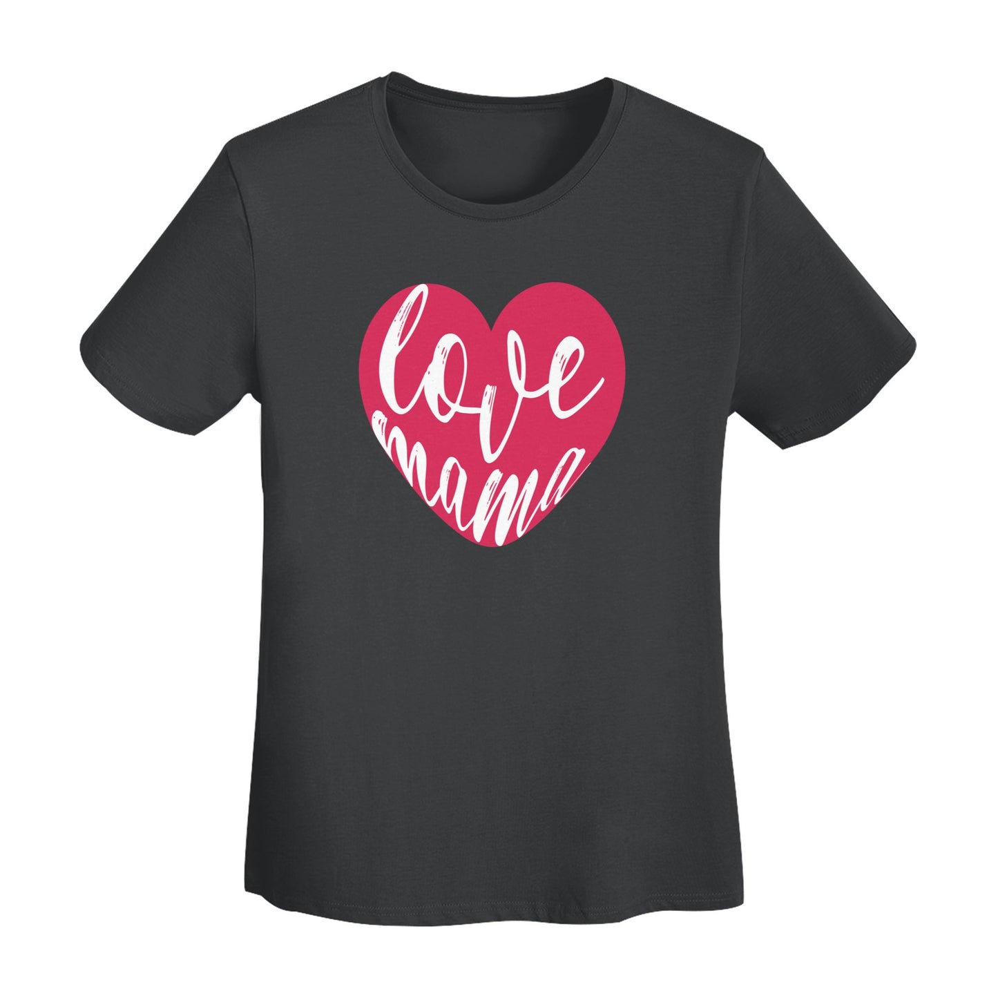 Loving Heart Short Sleeve Cotton T-Shirt For Women