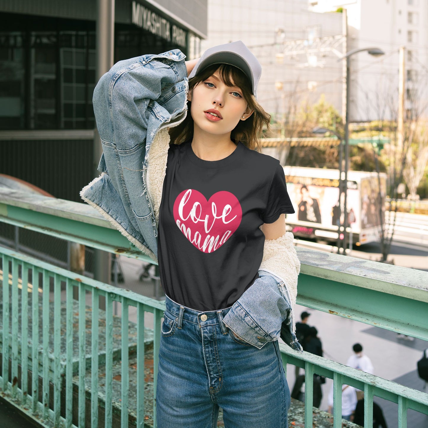 Loving Heart Short Sleeve Cotton T-Shirt For Women