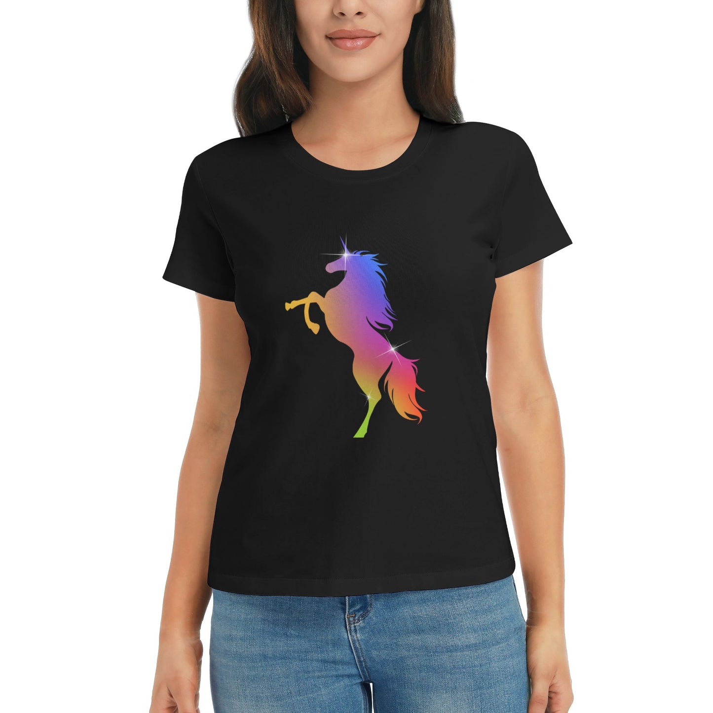 Unicorn Women's Short Sleeve Cotton T-Shirt