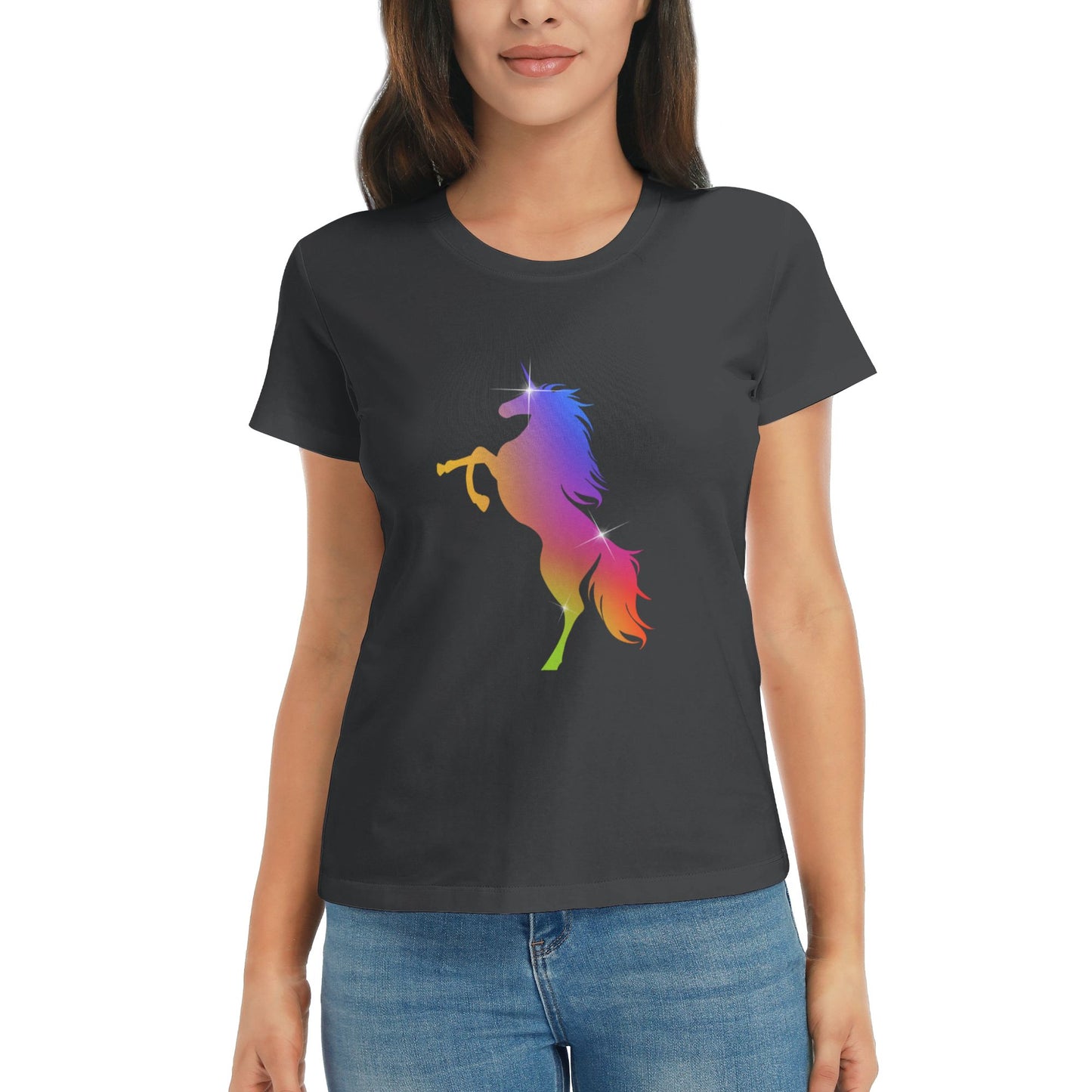 Unicorn Women's Short Sleeve Cotton T-Shirt