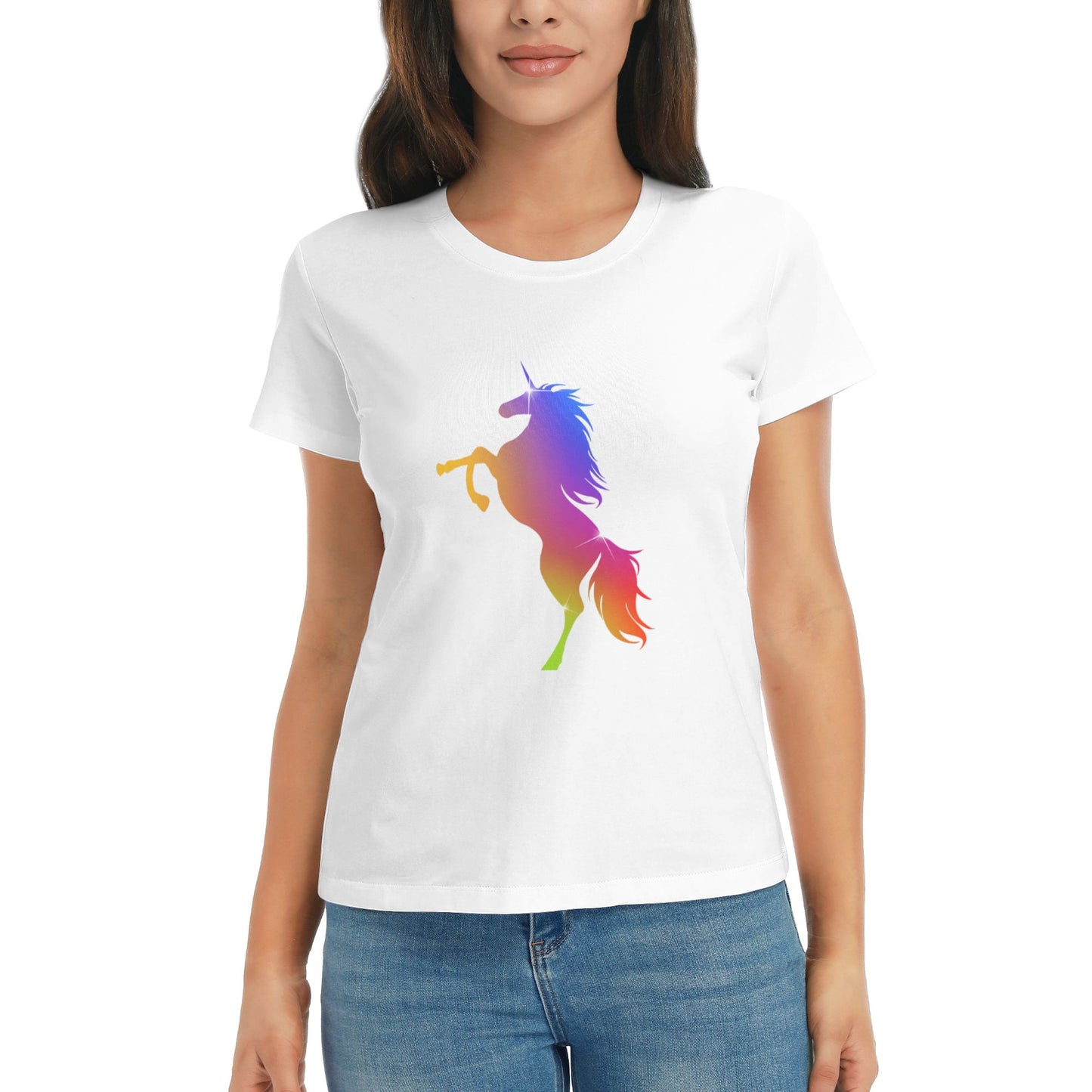Unicorn Women's Short Sleeve Cotton T-Shirt